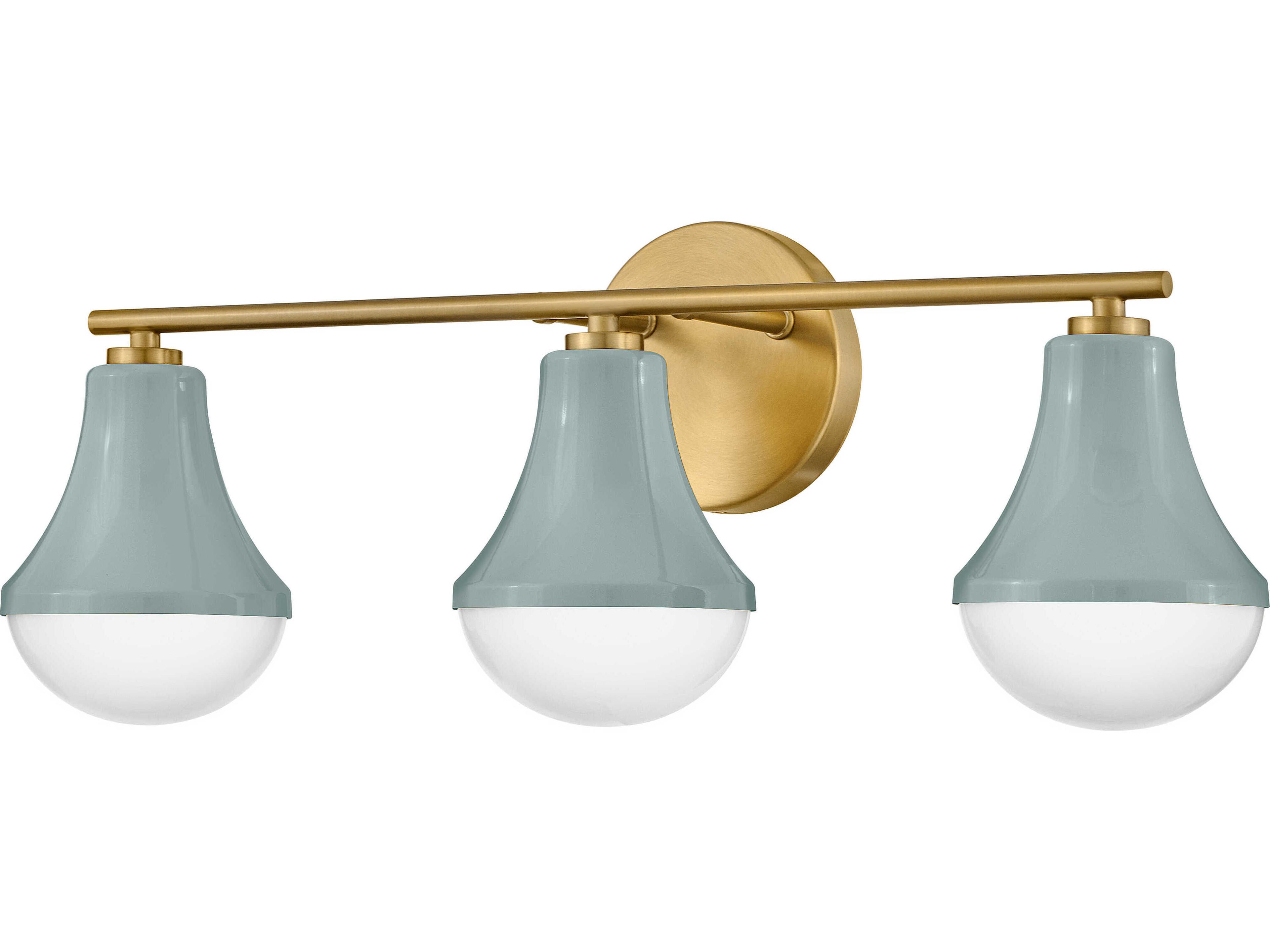Lark Living Haddie 3-Light Seafoam Lacquered Brass Green Vanity Light