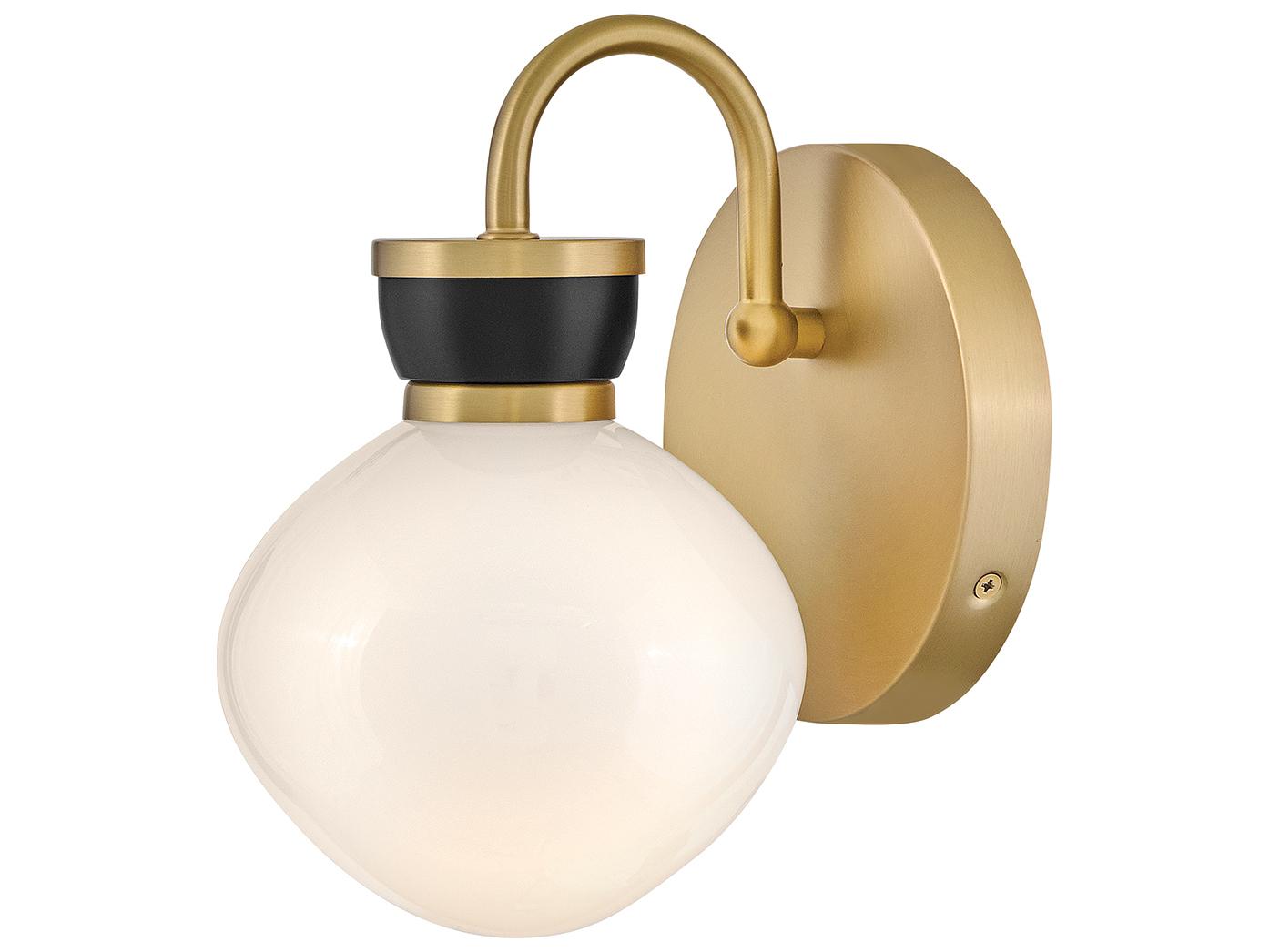 Lark Living Lucy 1-Light Lacquered Brass Black Wall Sconce