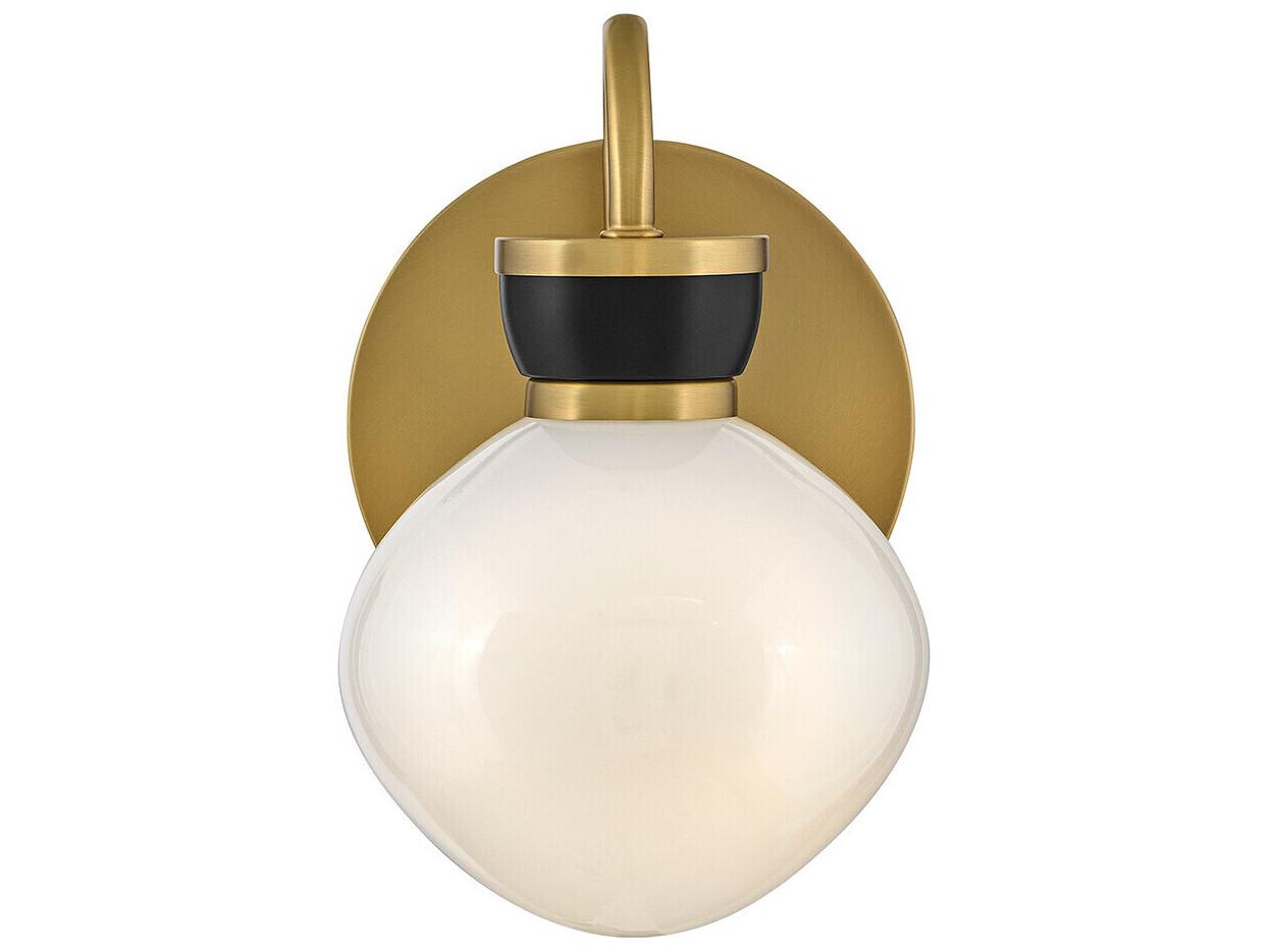 Lark Living Lucy 1-Light Lacquered Brass Black Wall Sconce