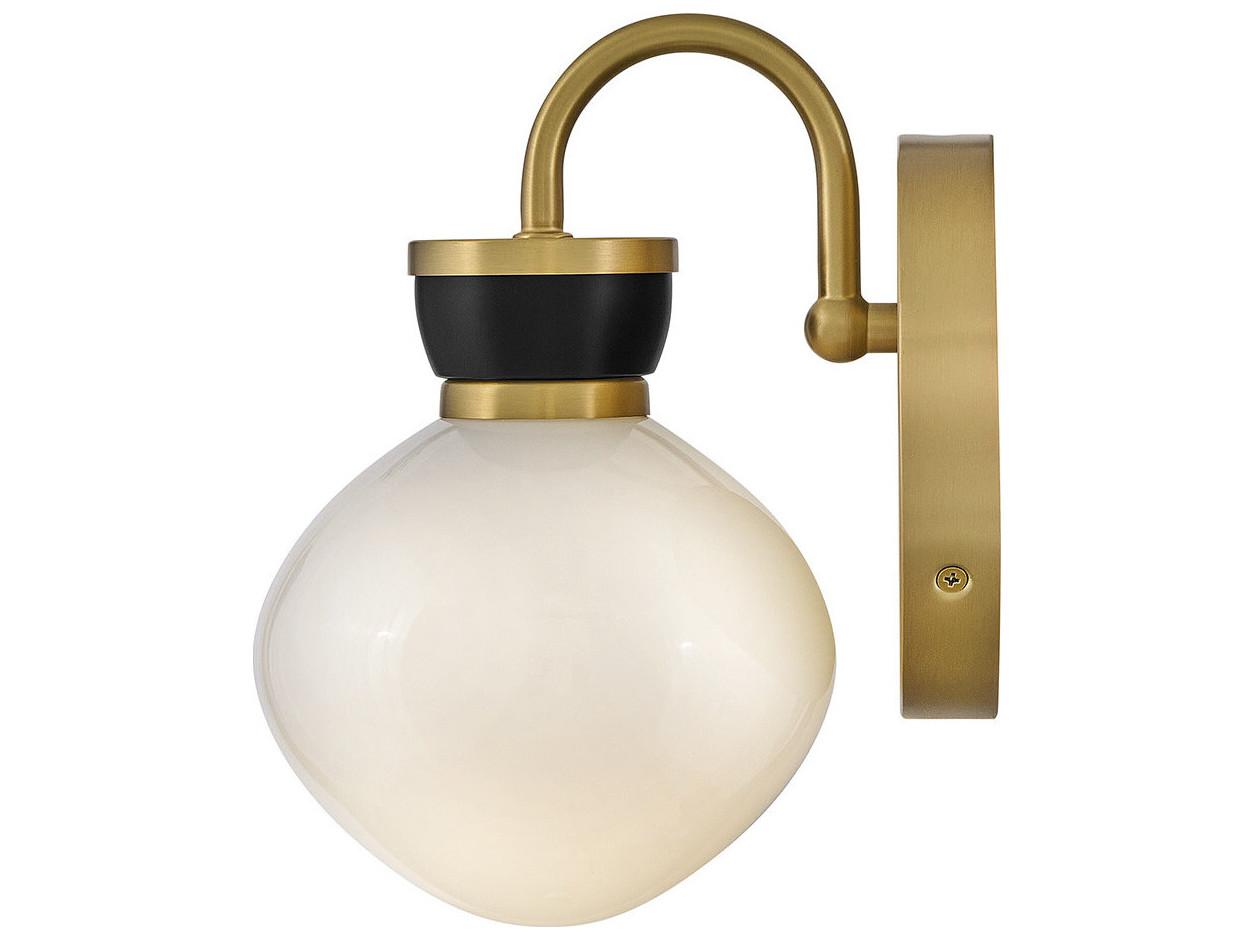 Lark Living Lucy 1-Light Lacquered Brass Black Wall Sconce