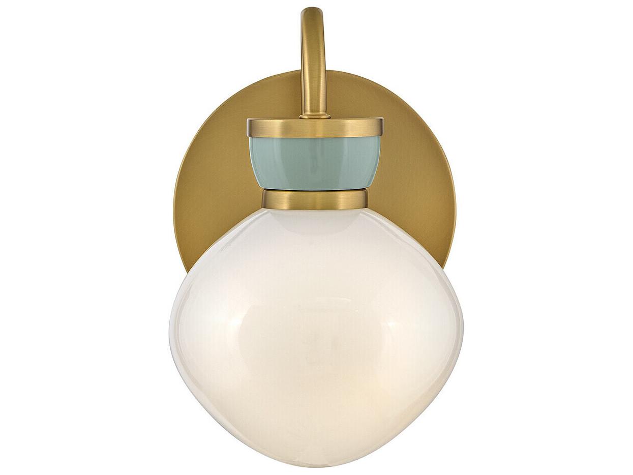 Lark Living Lucy 1-Light Lacquered Brass Seafoam Wall Sconce