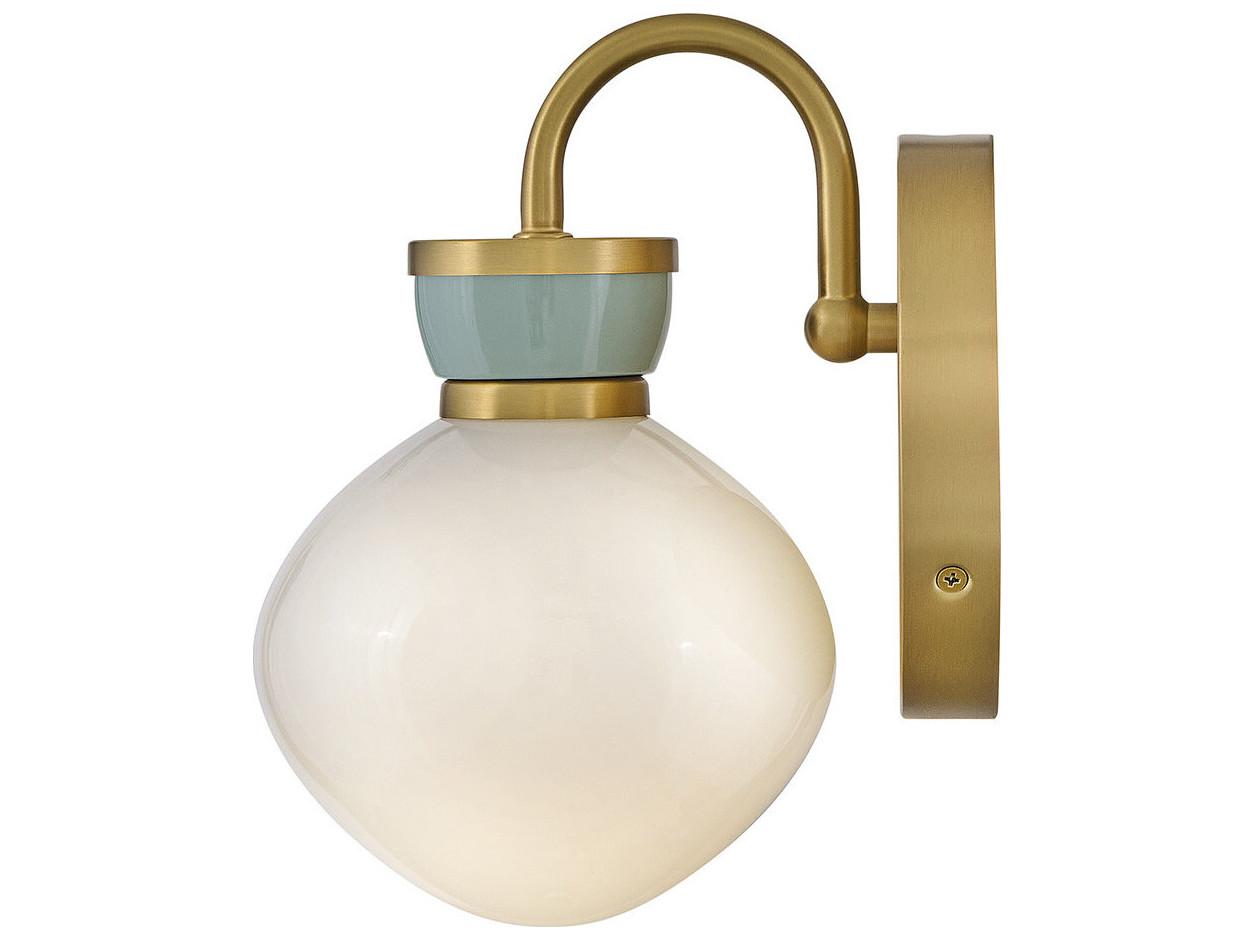 Lark Living Lucy 1-Light Lacquered Brass Seafoam Wall Sconce