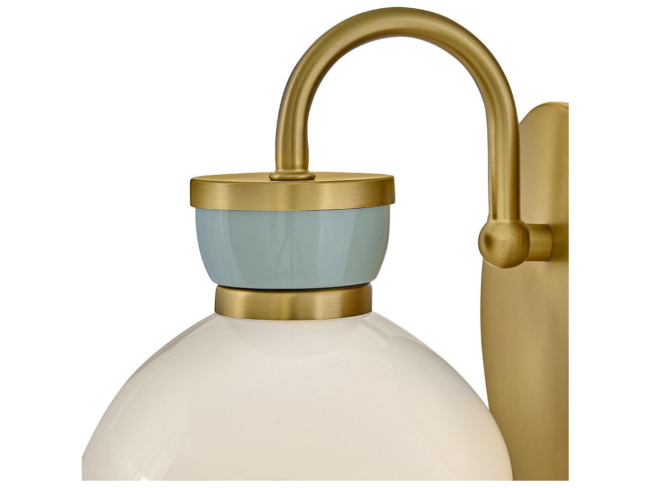 Lark Living Lucy 1-Light Lacquered Brass Seafoam Wall Sconce