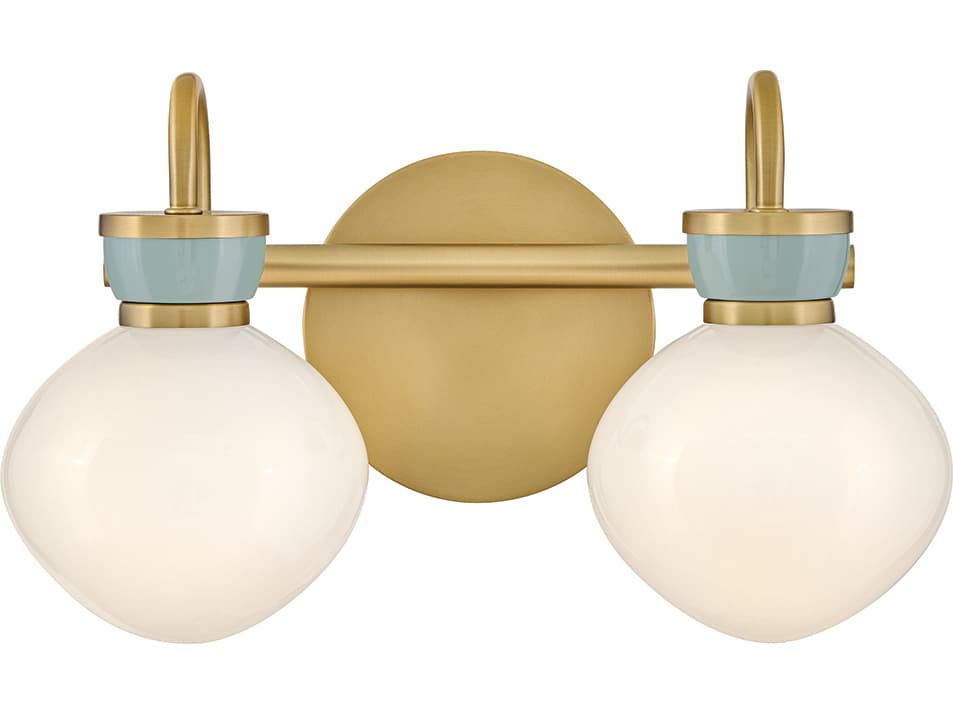 Lark Living Lucy 2-Light Lacquered Brass Seafoam Vanity Light