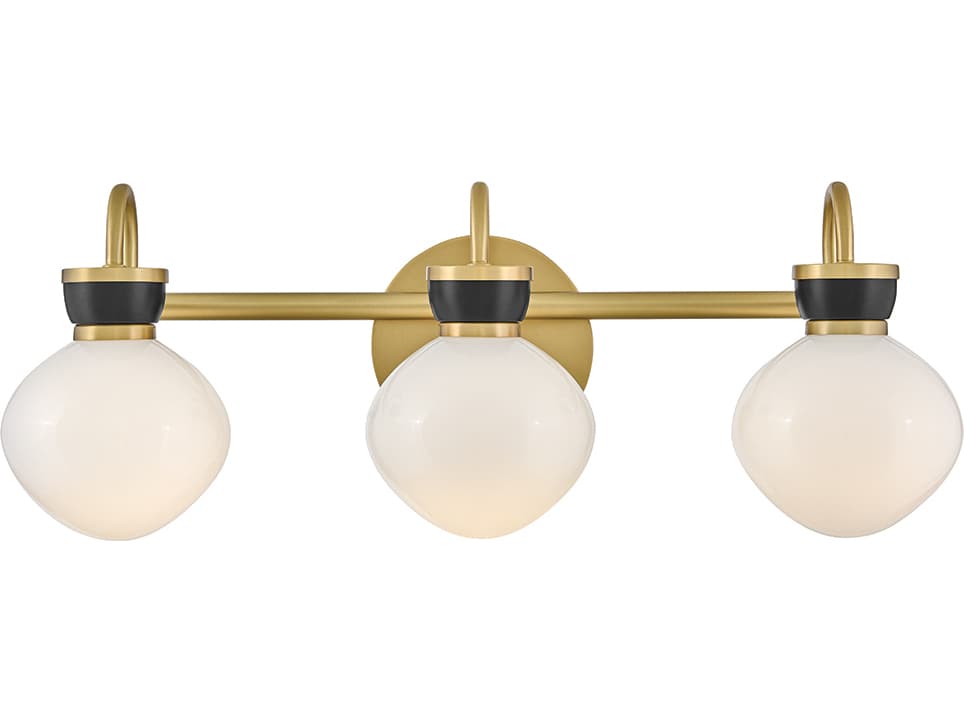 Lark Living Lucy 3-Light Lacquered Brass Black Vanity Light