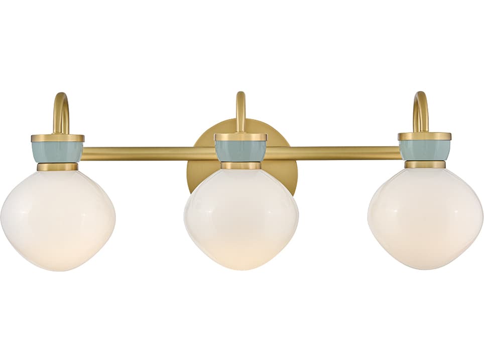 Lark Living Lucy 3-Light Lacquered Brass Seafoam Vanity Light