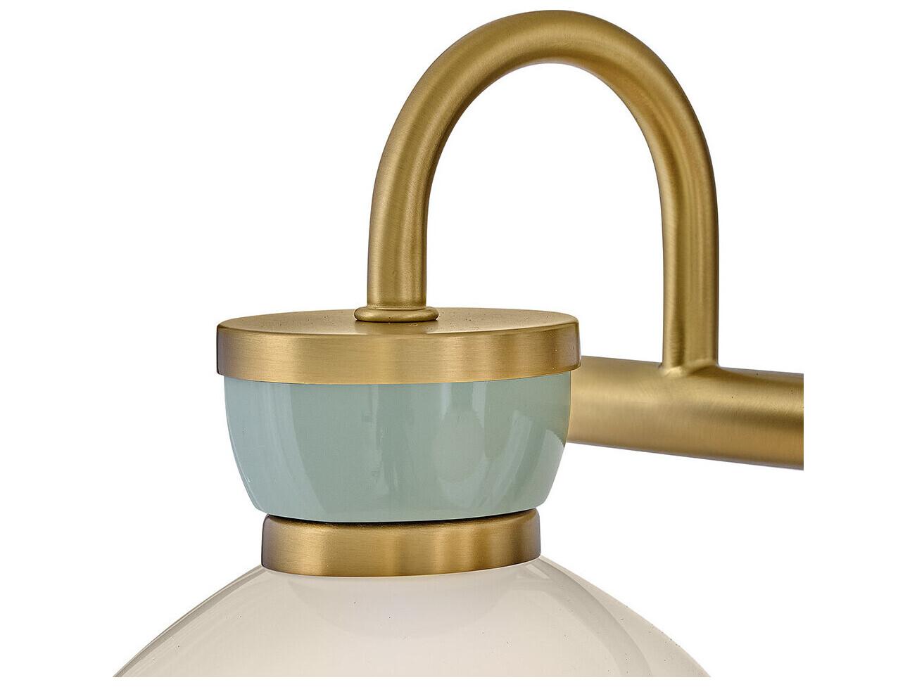 Lark Living Lucy 3-Light Lacquered Brass Seafoam Vanity Light