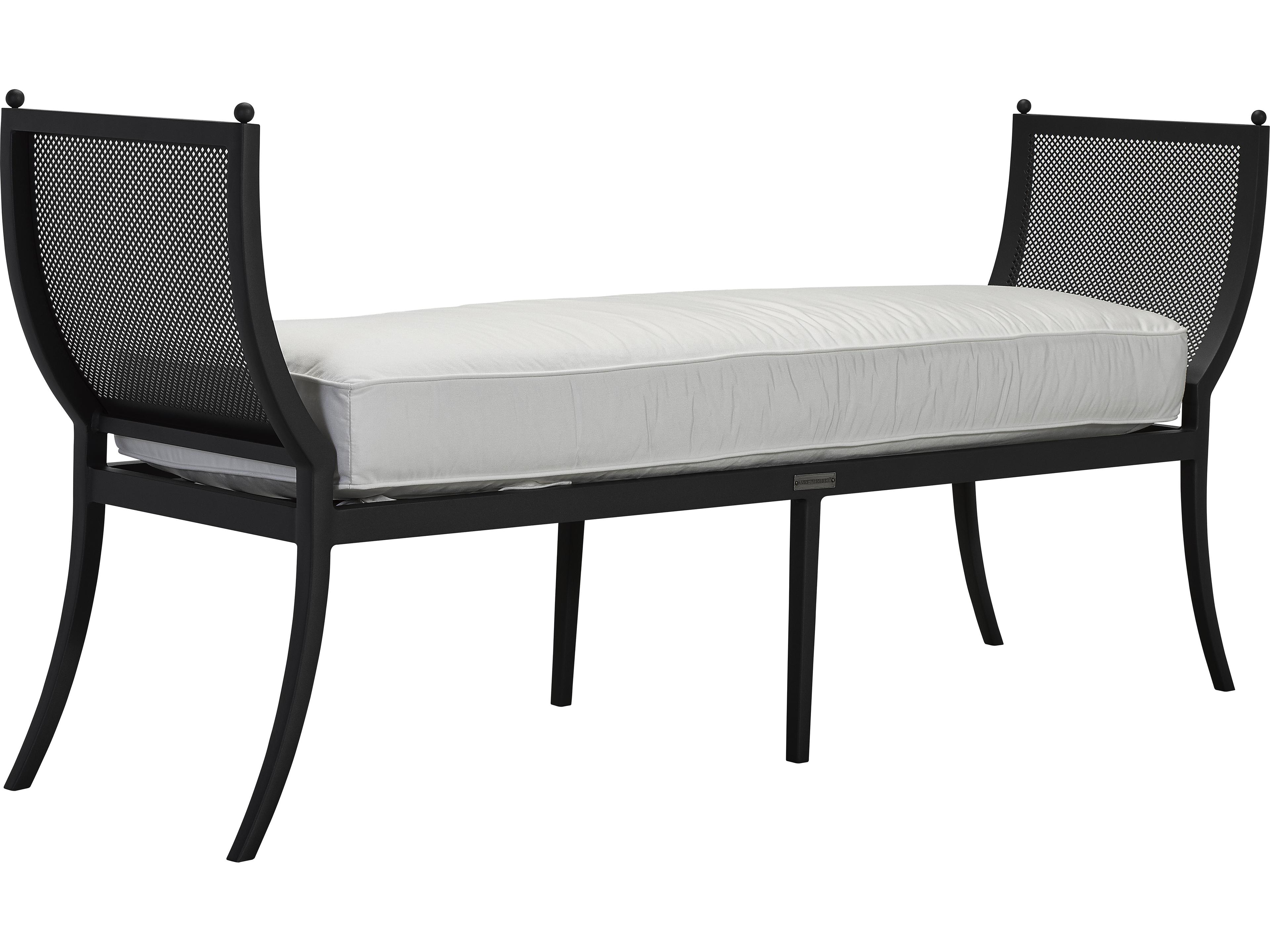 Lane Venture Winterthur Obsidian Black Aluminum Outdoor Bench