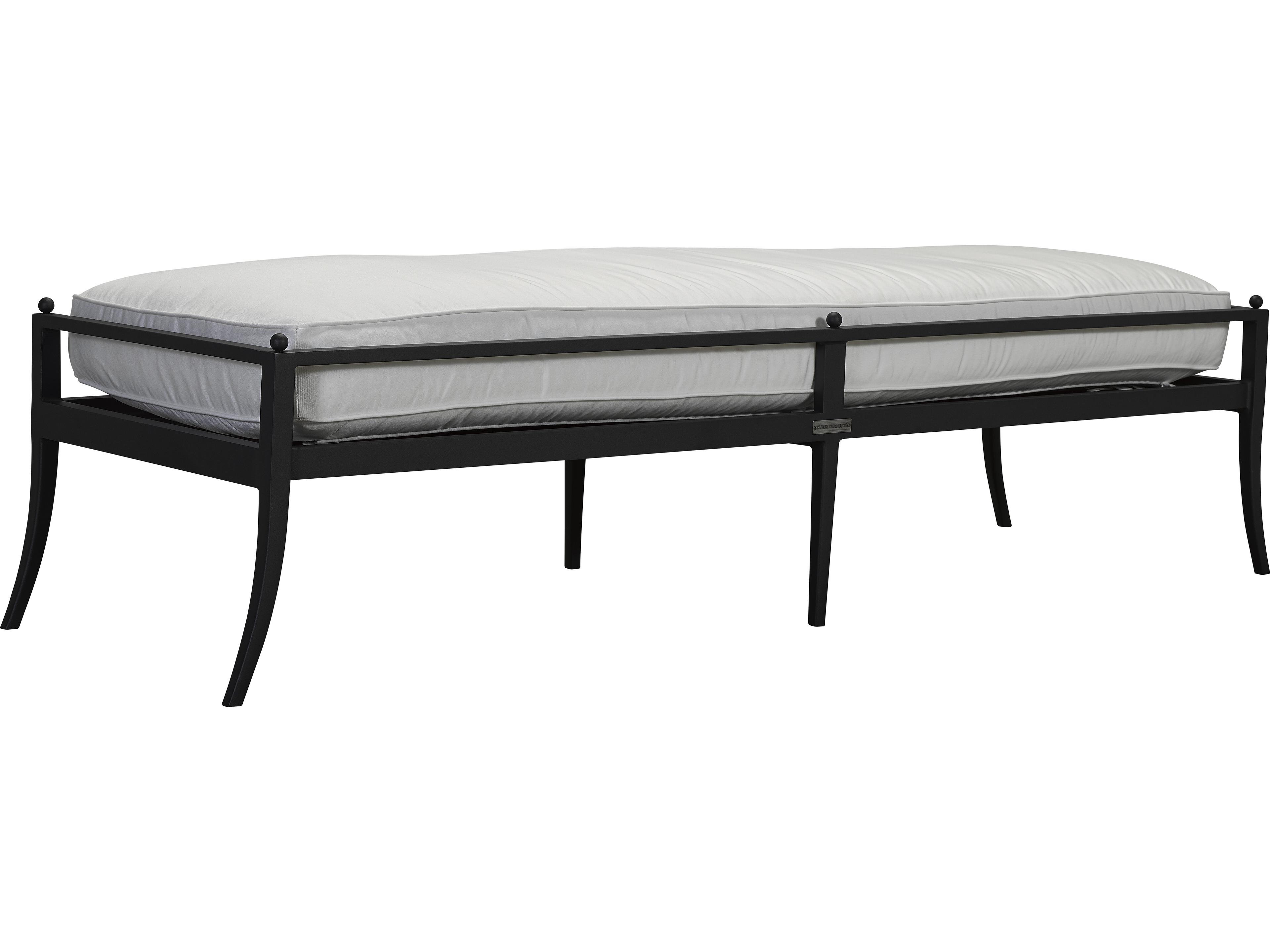 Lane Venture Winterthur Obsidian Black Aluminum Daybed Patio Ottoman