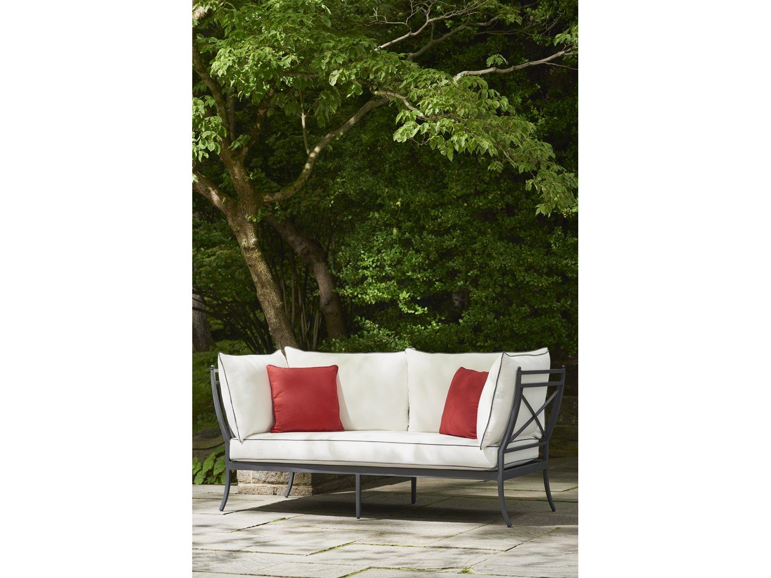 Lane Venture Winterthur Obsidian Black Aluminum Outdoor Patio Daybed