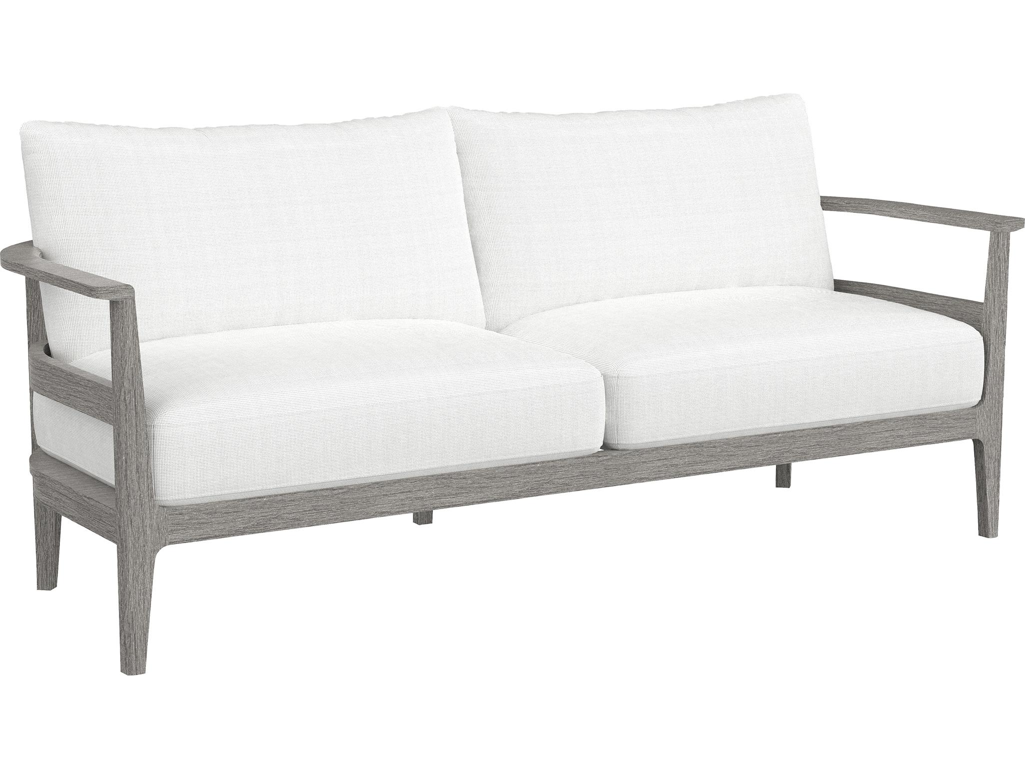Lane Venture Avila Teak Paloma Grey Outdoor Patio Sofa