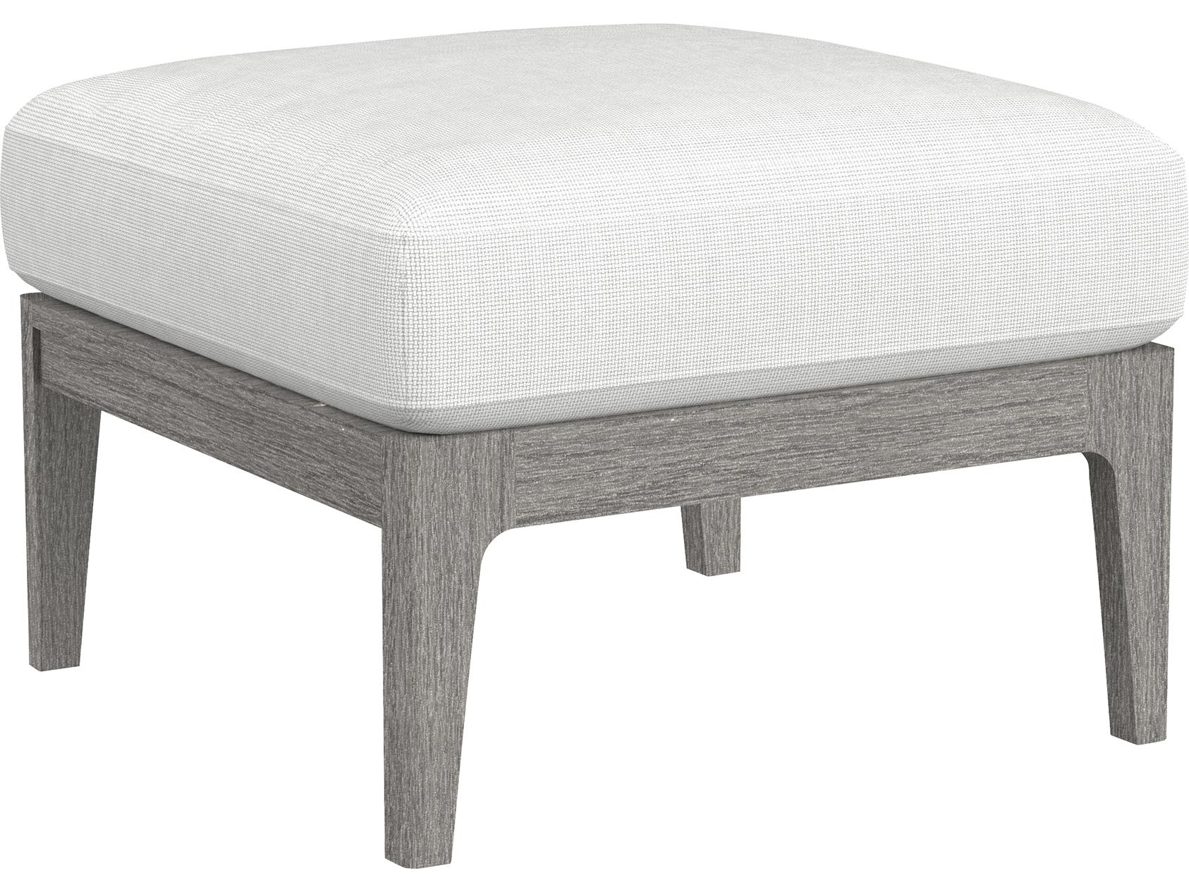 Lane Venture Avila Teak Paloma Grey Outdoor Ottoman