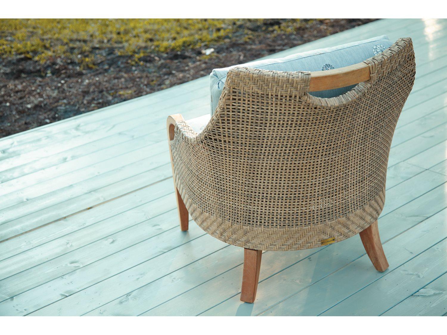 Lane Venture Edgewood Pebblestone Teak Outdoor Patio Lounge Chair