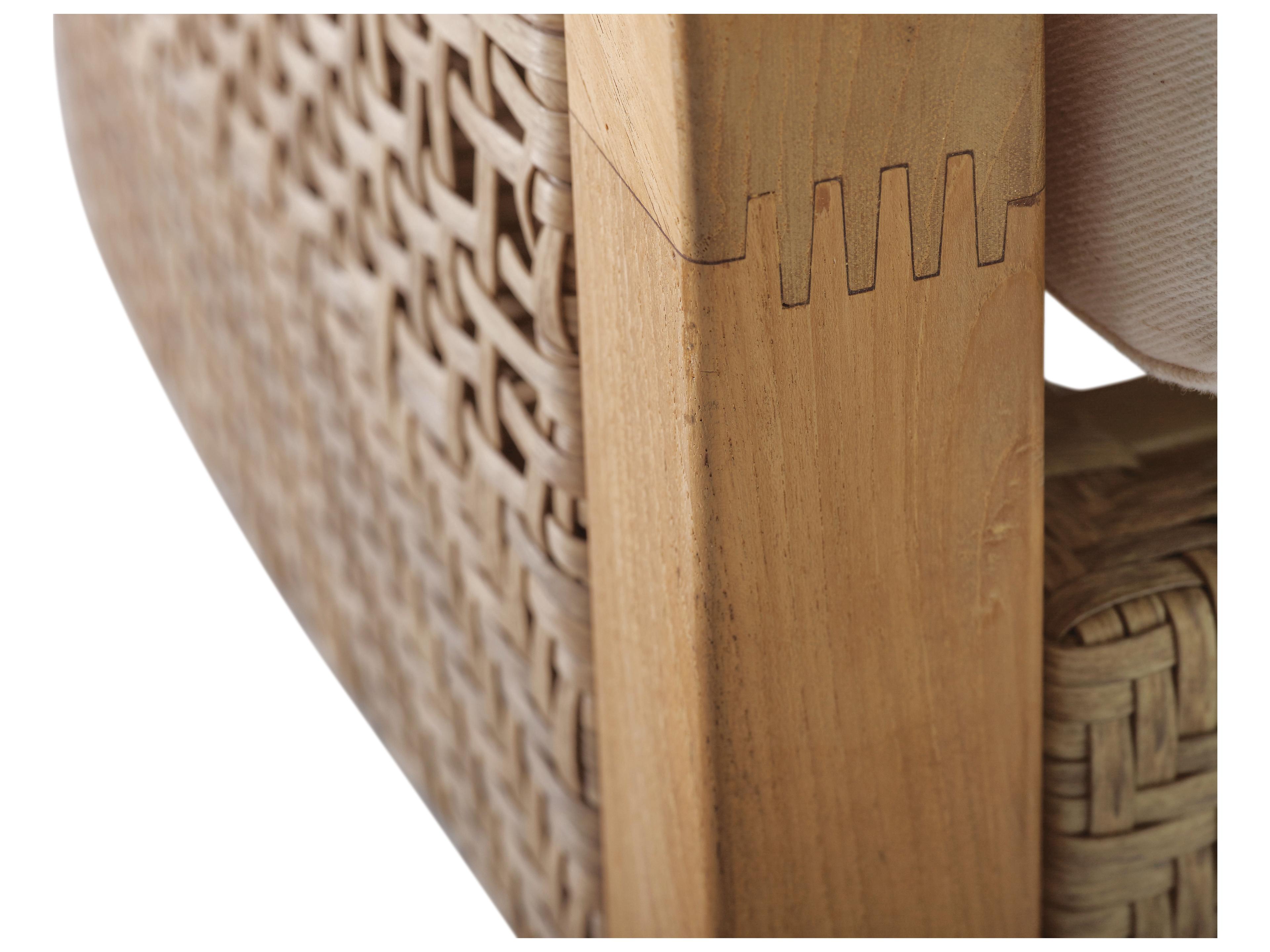 Lane Venture Edgewood Pebblestone Wicker/Teak Patio Loveseat