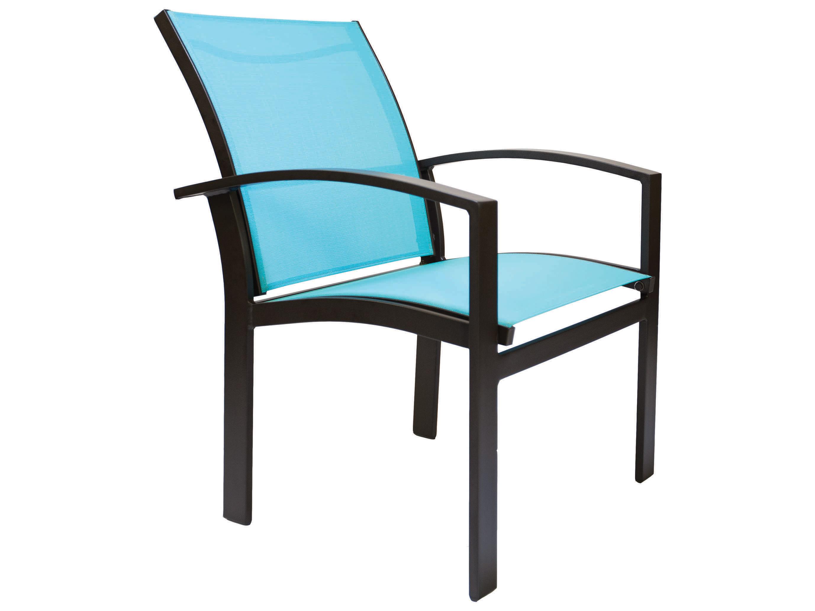 Lane Venture Casptone Sling Aluminum Outdoor Patio Dining Arm Chair