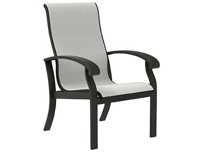 Lane Venture Smith Lake Sling Aluminum High Back Outdoor Patio Dining Arm Chair