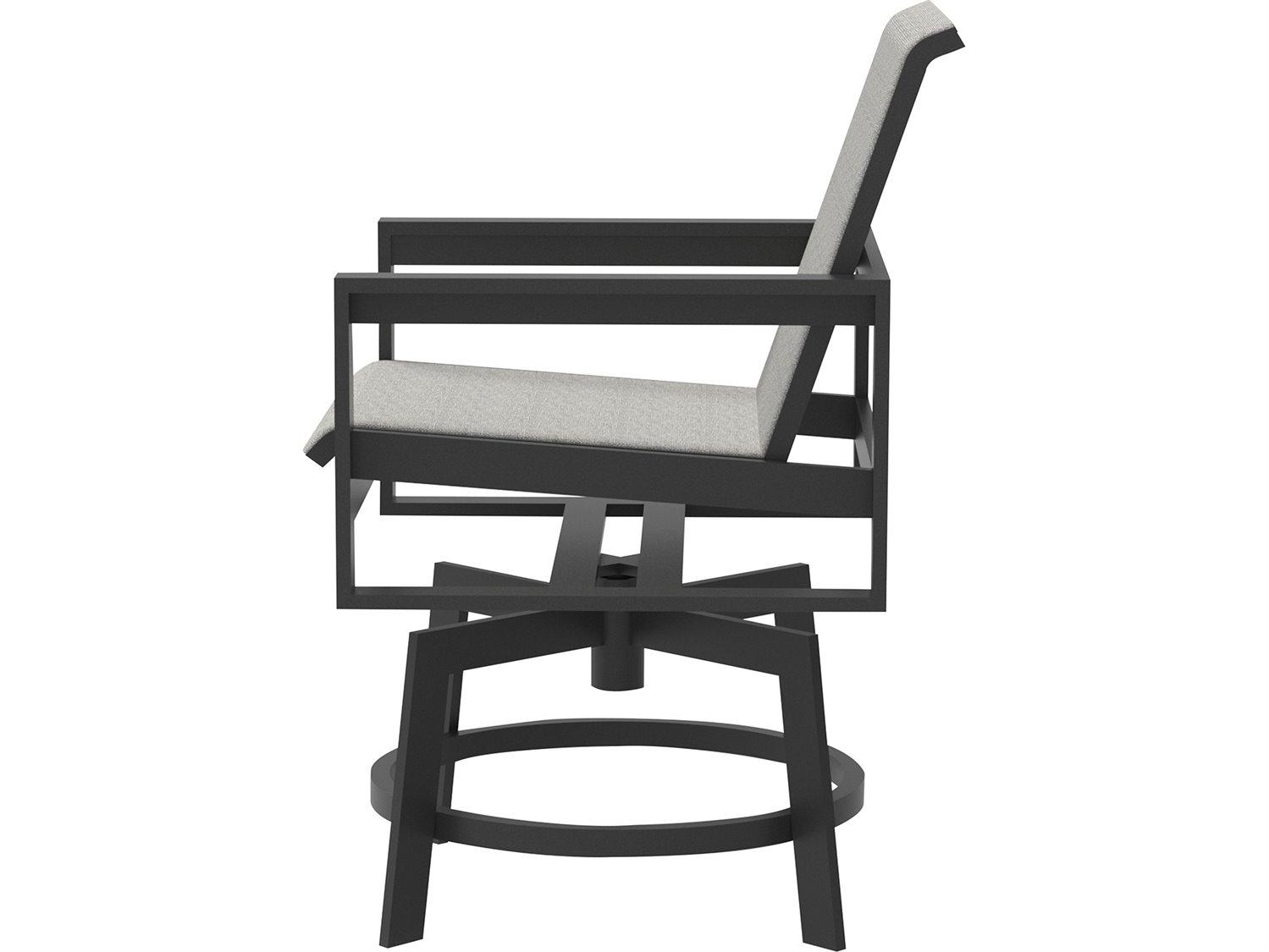 Lane Venture Bonavista Sling Swivel Bar Stool in Track Arm