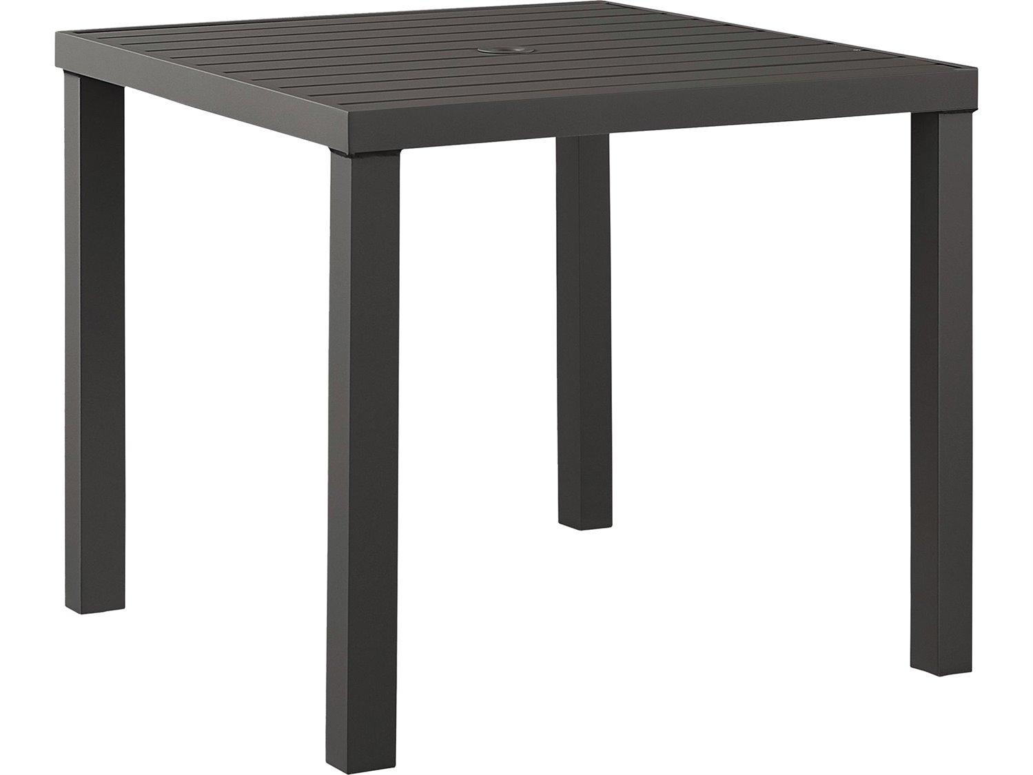 Lane Venture Bonavista Aluminum 38" Square Dining Table- Slat Top