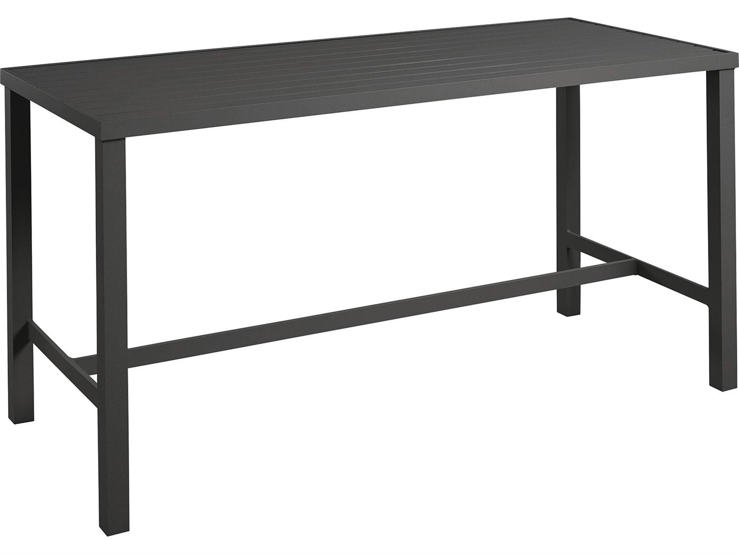 Lane Venture Bonavista Aluminum 84" Rectangular Bar Table- Slat Top
