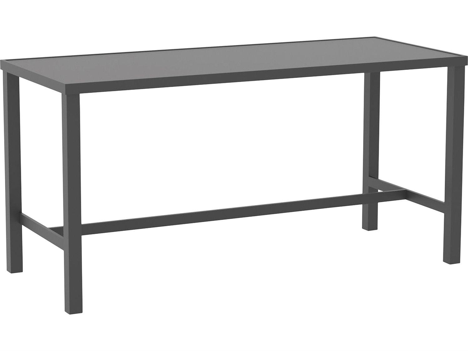 Lane Venture Bonavista Aluminum 84" Rectangular Bar Table- Slat Top