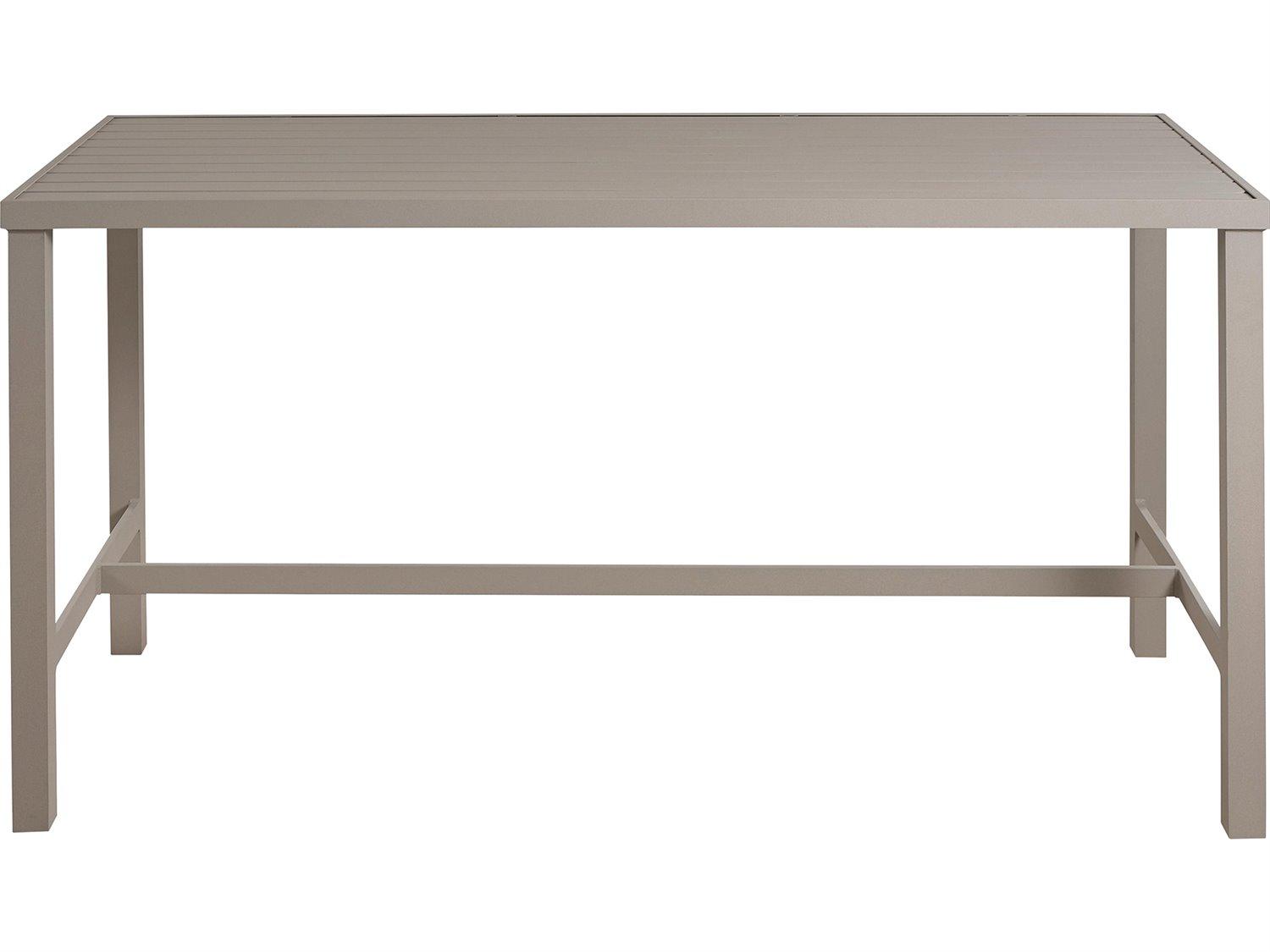 Lane Venture Bonavista Aluminum 84" Rectangular Bar Table- Slat Top