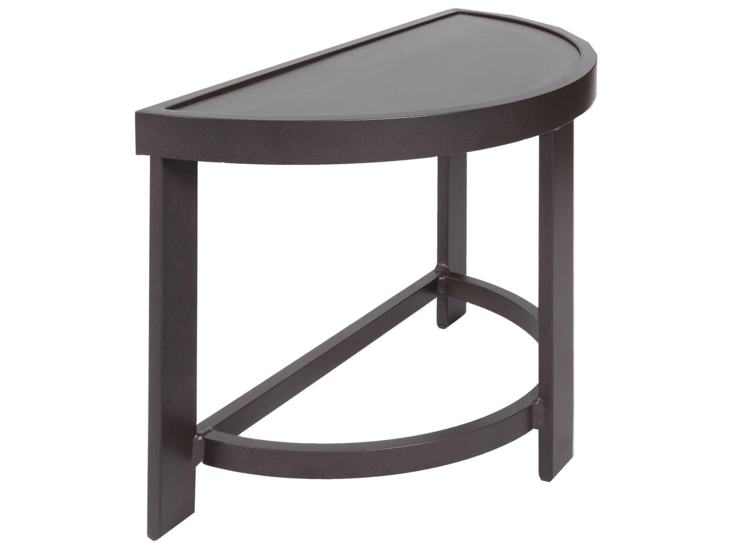 Lane Venture Horizon Aluminum Crescent Outdoor Patio End Table