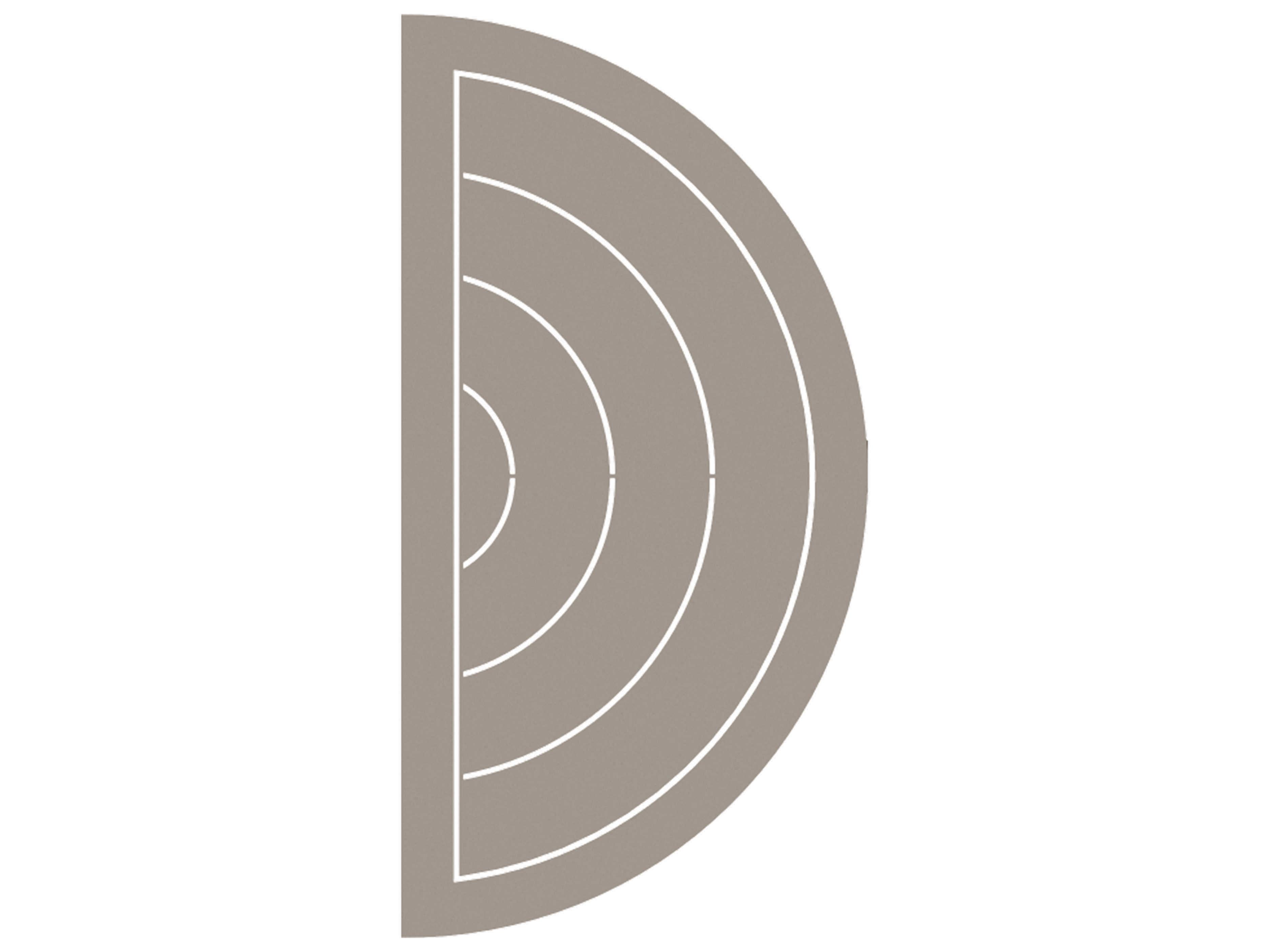 Lane Venture Contempo Aluminum Demilune Outdoor End Table