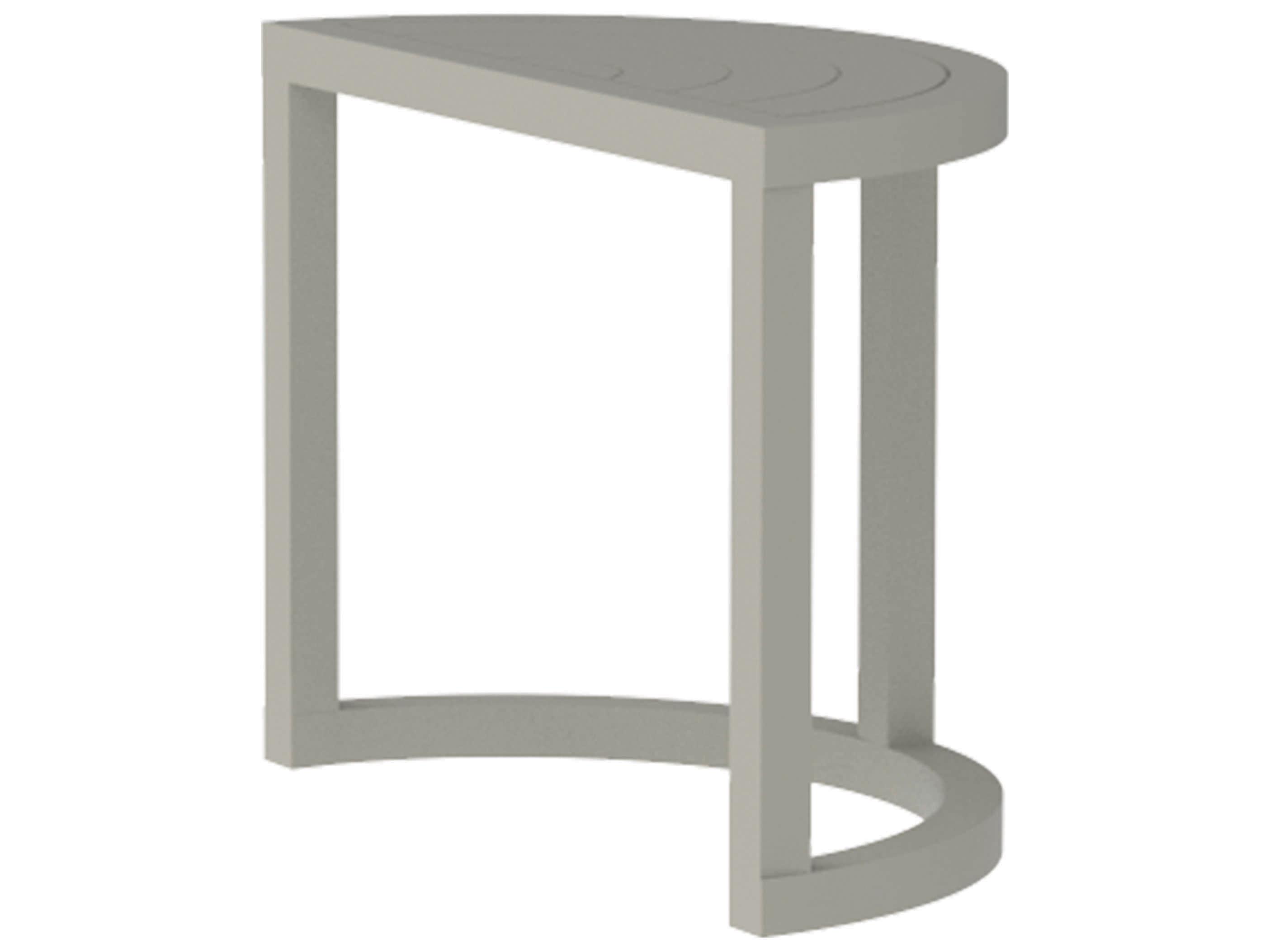 Lane Venture Contempo Aluminum Demilune Outdoor End Table