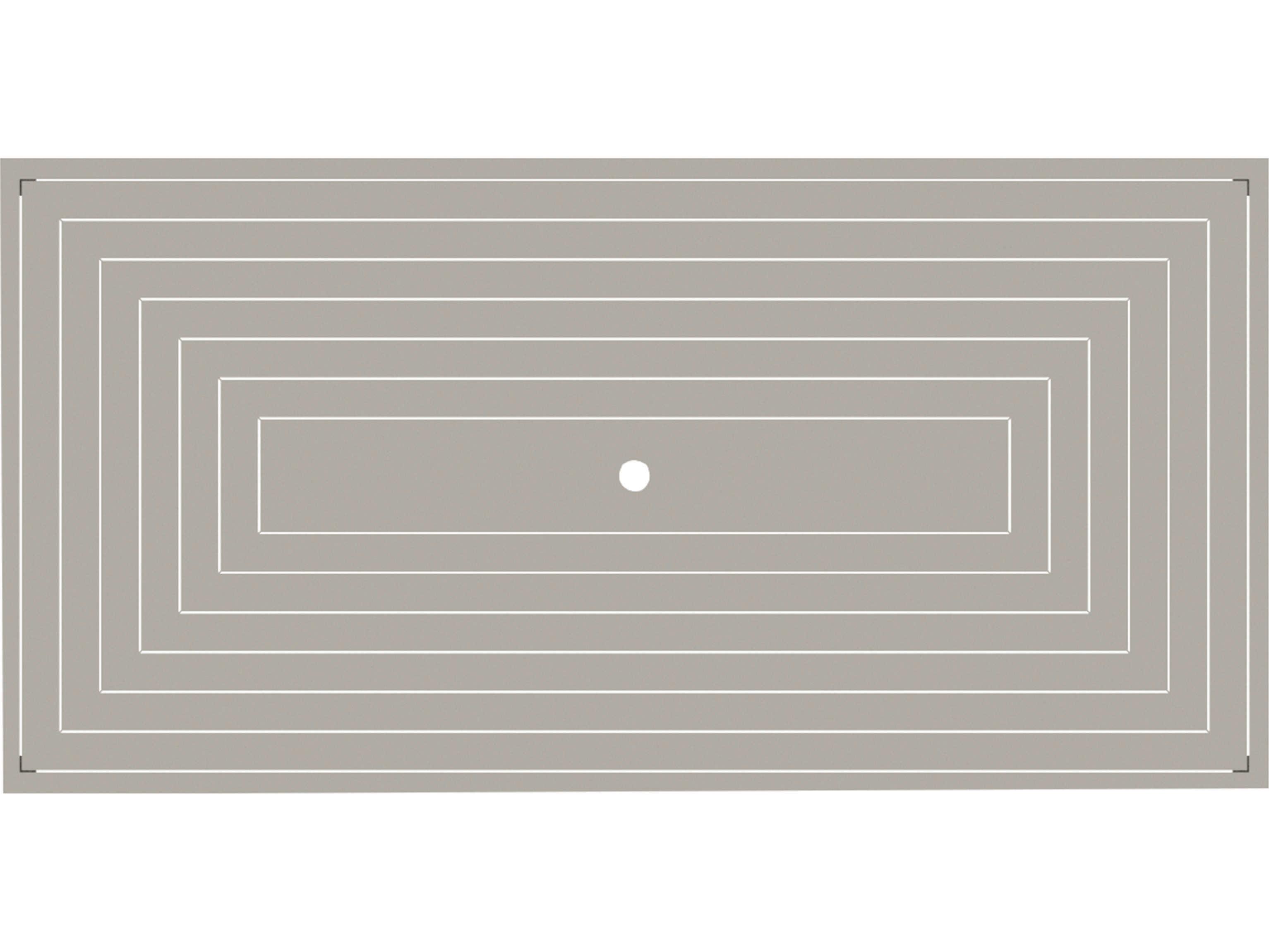 Lane Venture Contempo Aluminum Rectangular Outdoor Dining Table with Umbrella Hole