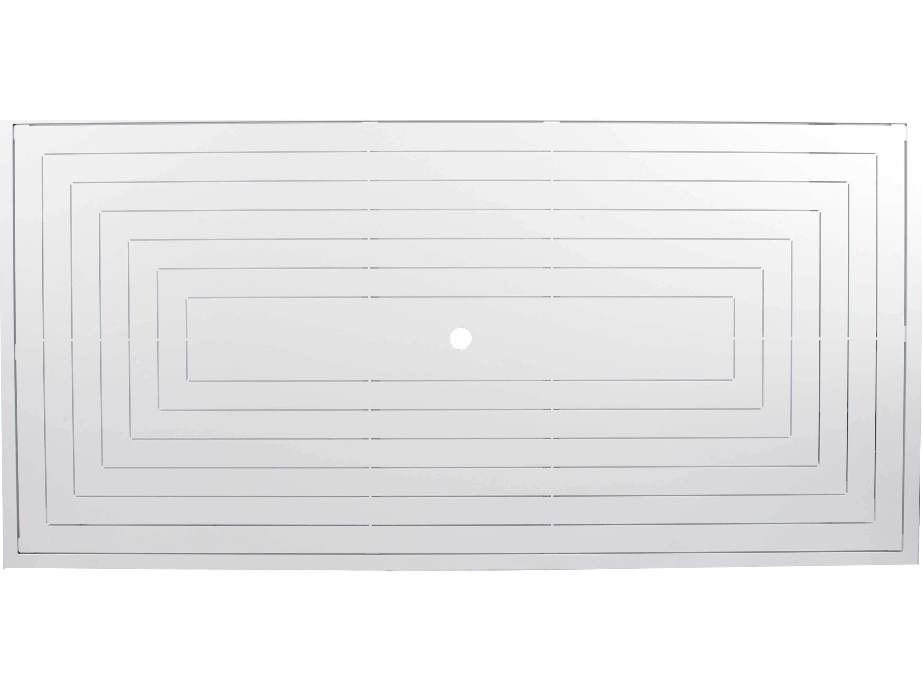 Lane Venture Contempo Aluminum Rectangular Outdoor Dining Table with Umbrella Hole