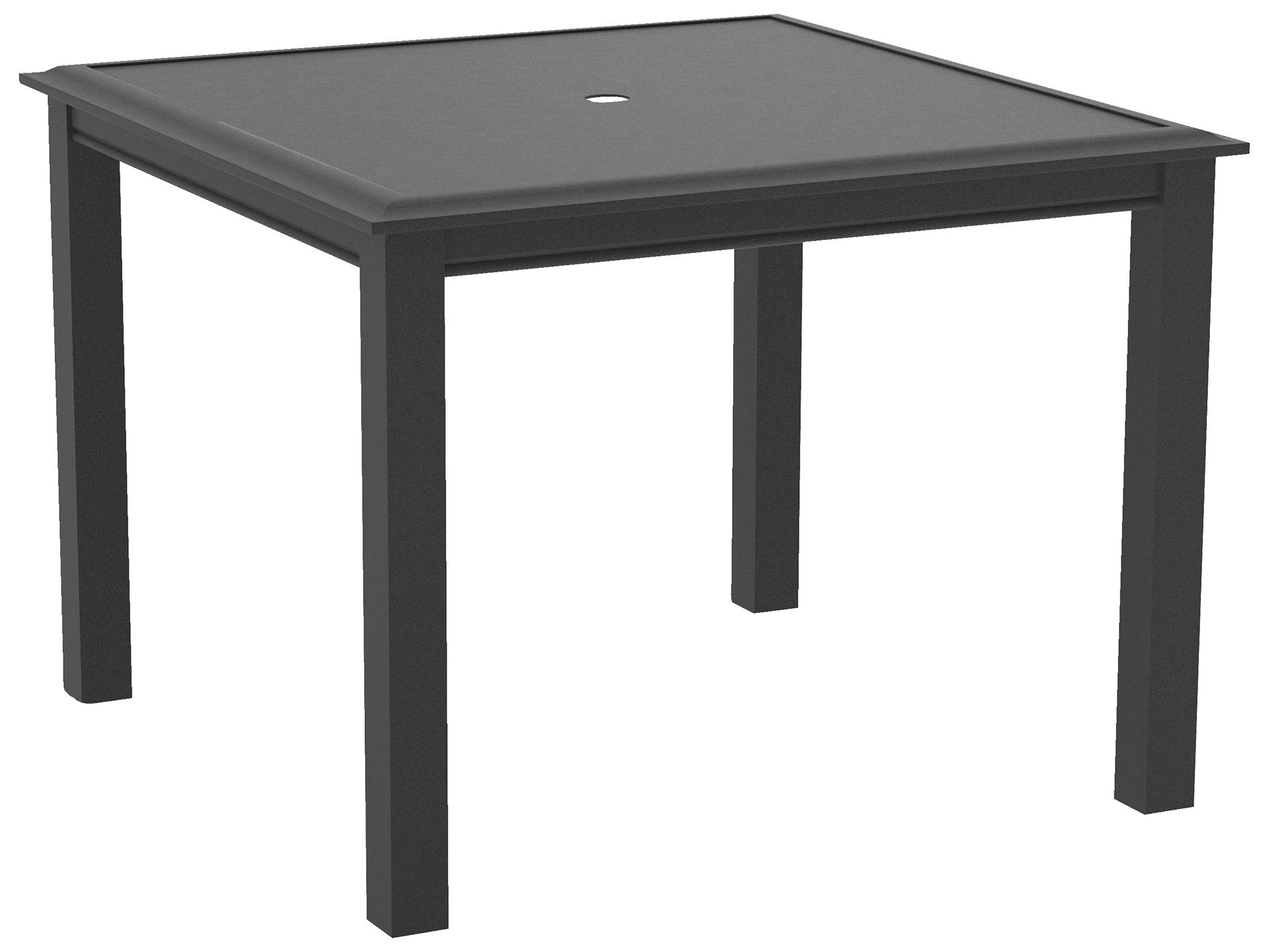 Lane Venture Livingston Aluminum Square Outdoor Dining Table with Umbrella Hole