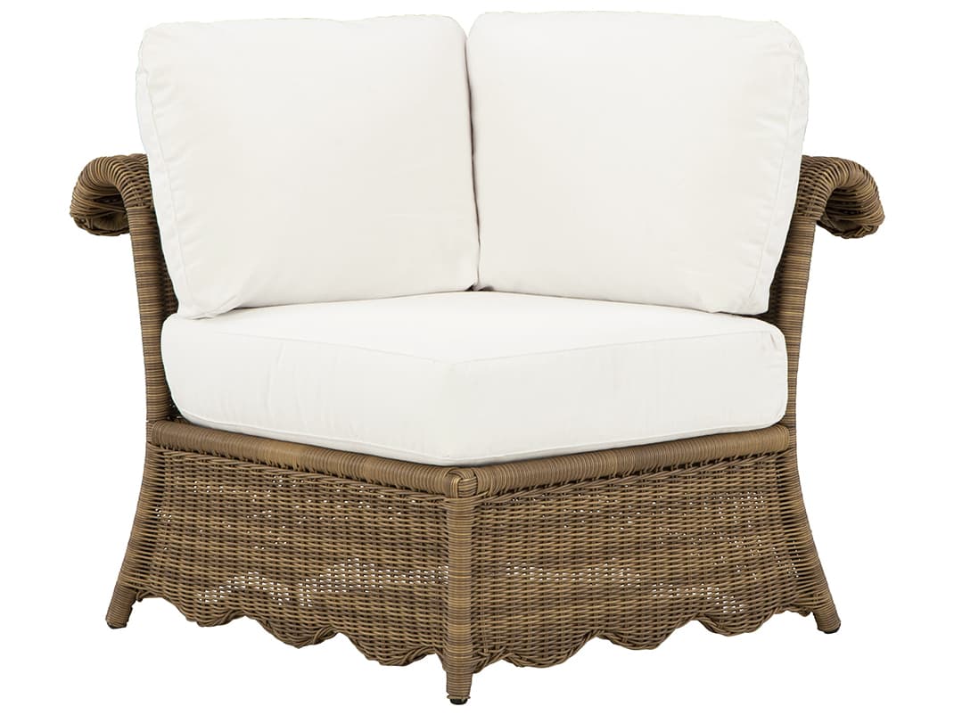 Lane Venture Cleary by Celerie Kemble Wicker Corner Outdoor Lounge Chair