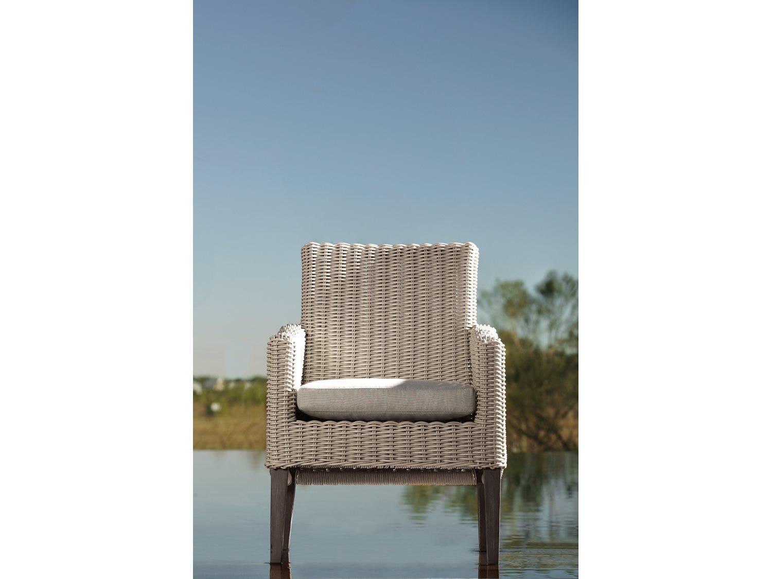 Lane Venture Requisite Wicker Outdoor Patio Dining Arm Chair