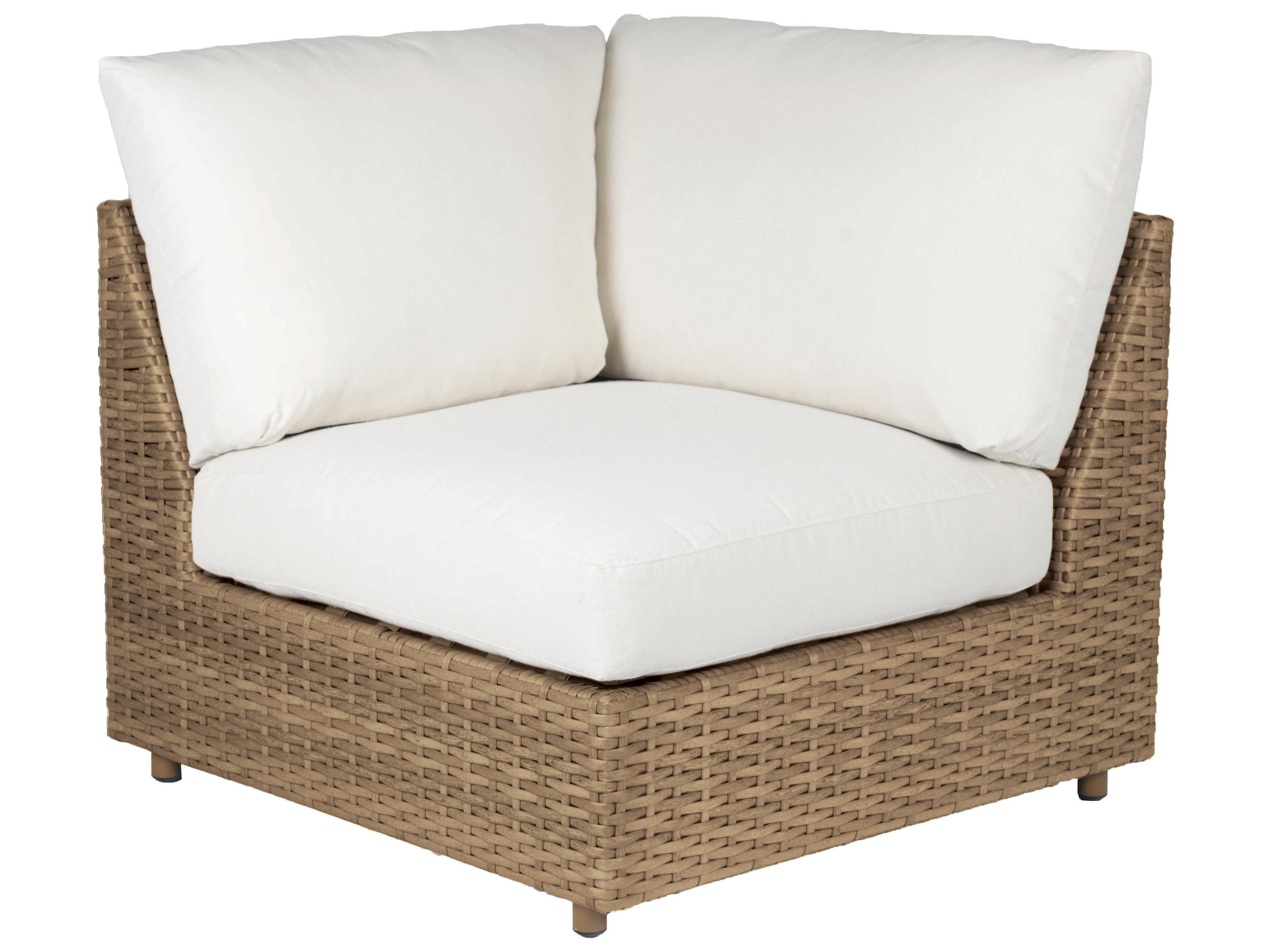 Lane Venture Campbell Barley Wicker Corner Outdoor Lounge Chair