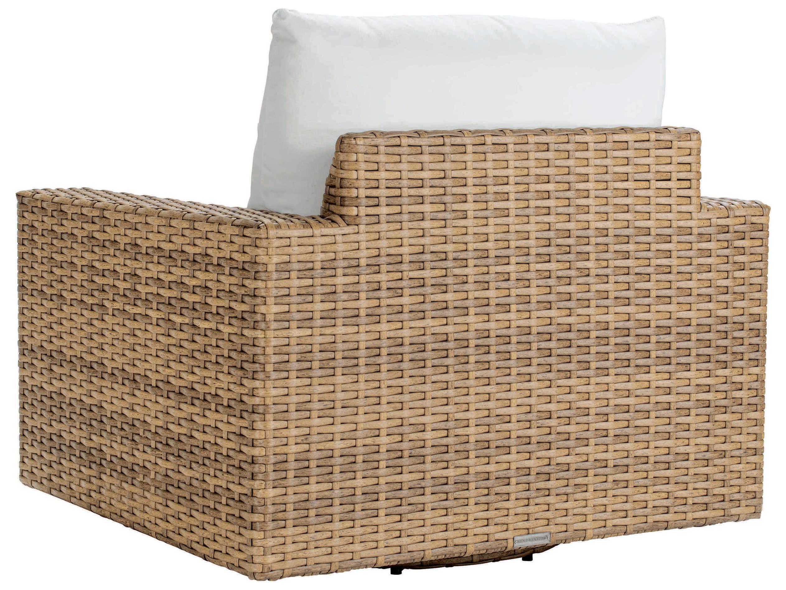 Lane Venture Campbell Wicker Swivel Outdoor Patio Lounge Chair