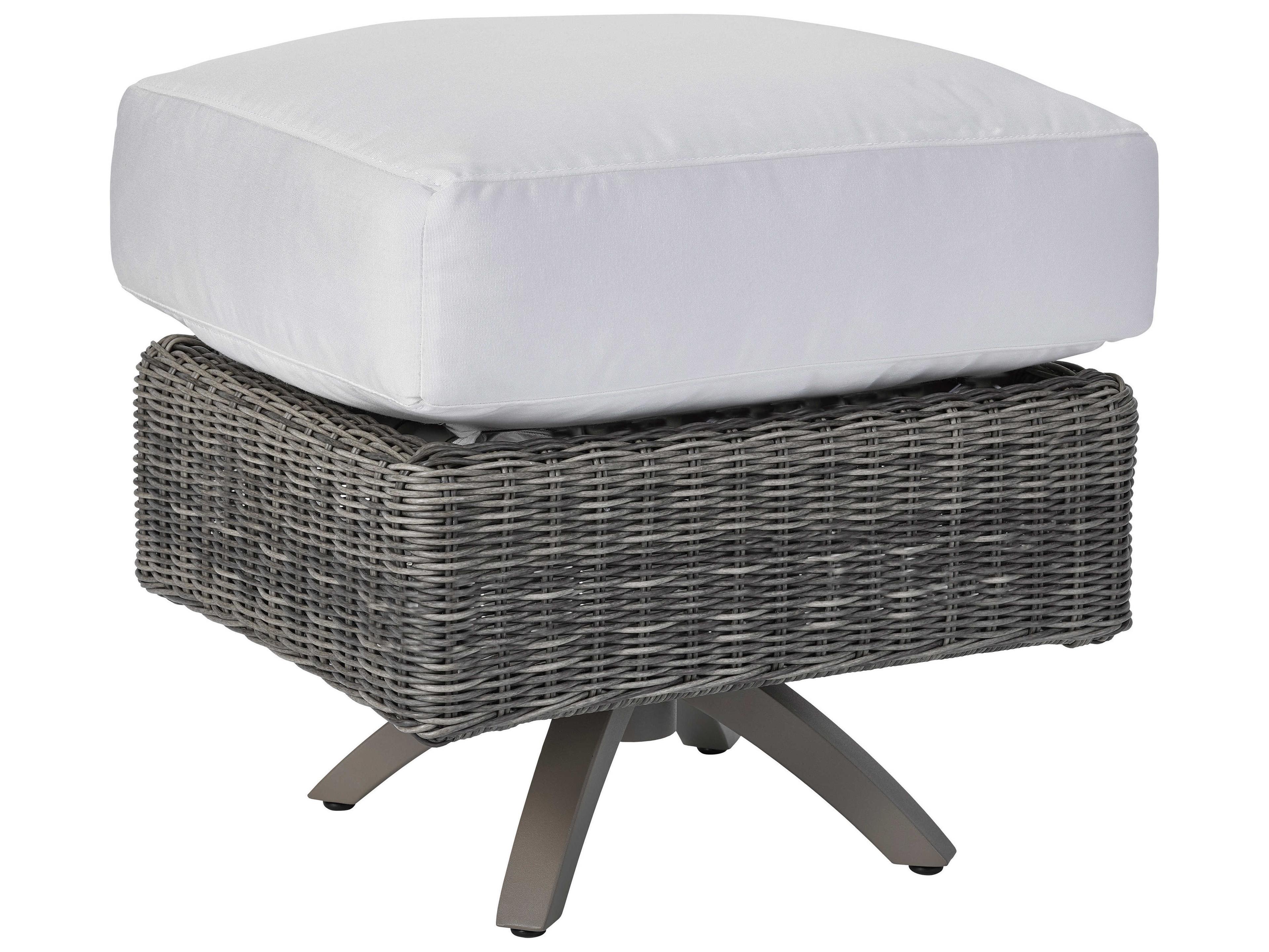Lane Venture Cocoon Alder Wicker Outdoor Patio Ottoman