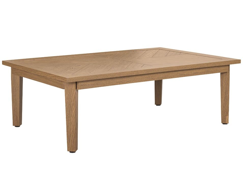 Lane Venture Hemmingway Resort Honey Oak Aluminum Rectangular Patio Coffee Table
