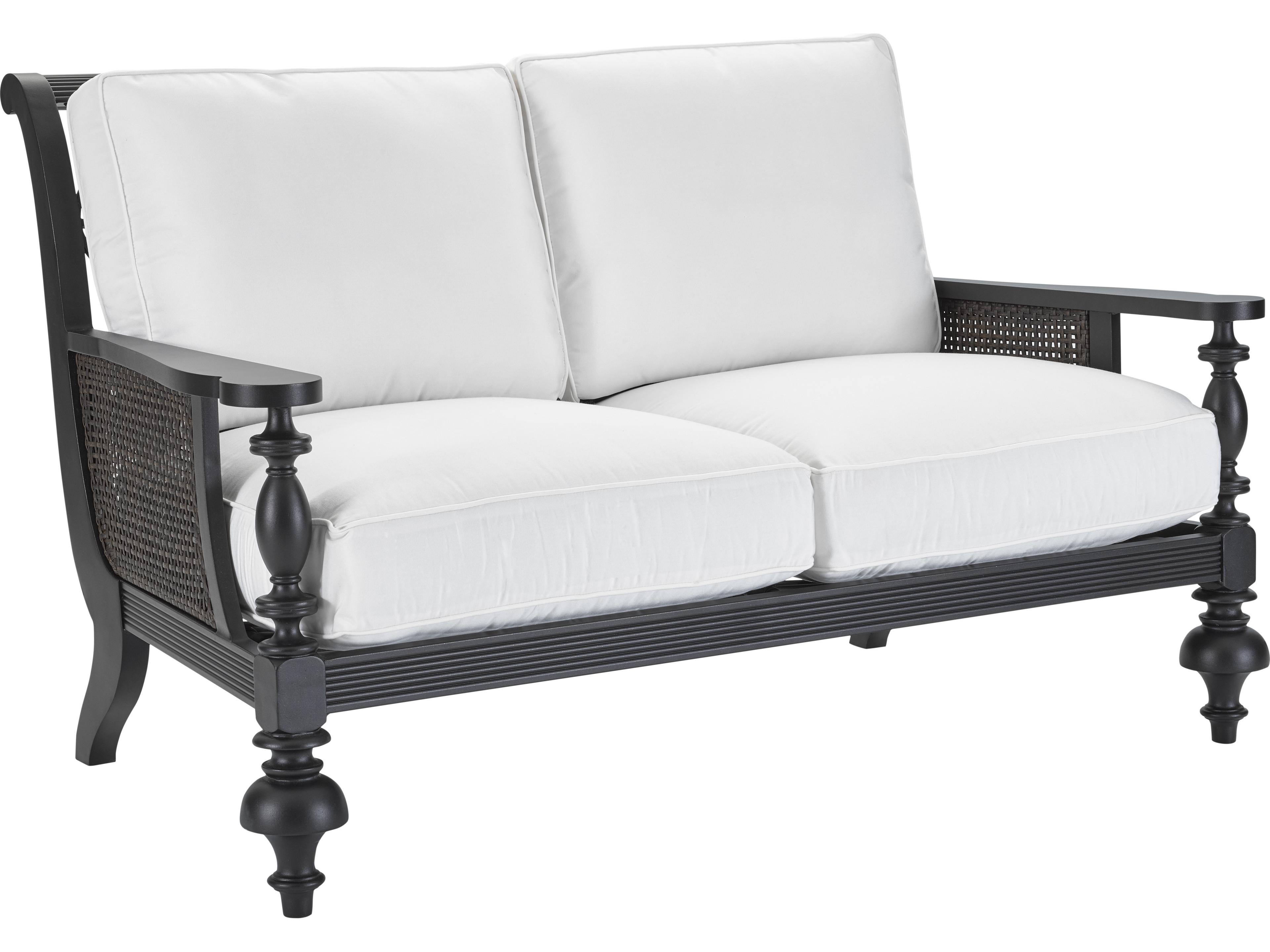 Lane Venture Hemingway Plantation Black Truffle Cast Aluminum Outdoor Loveseat