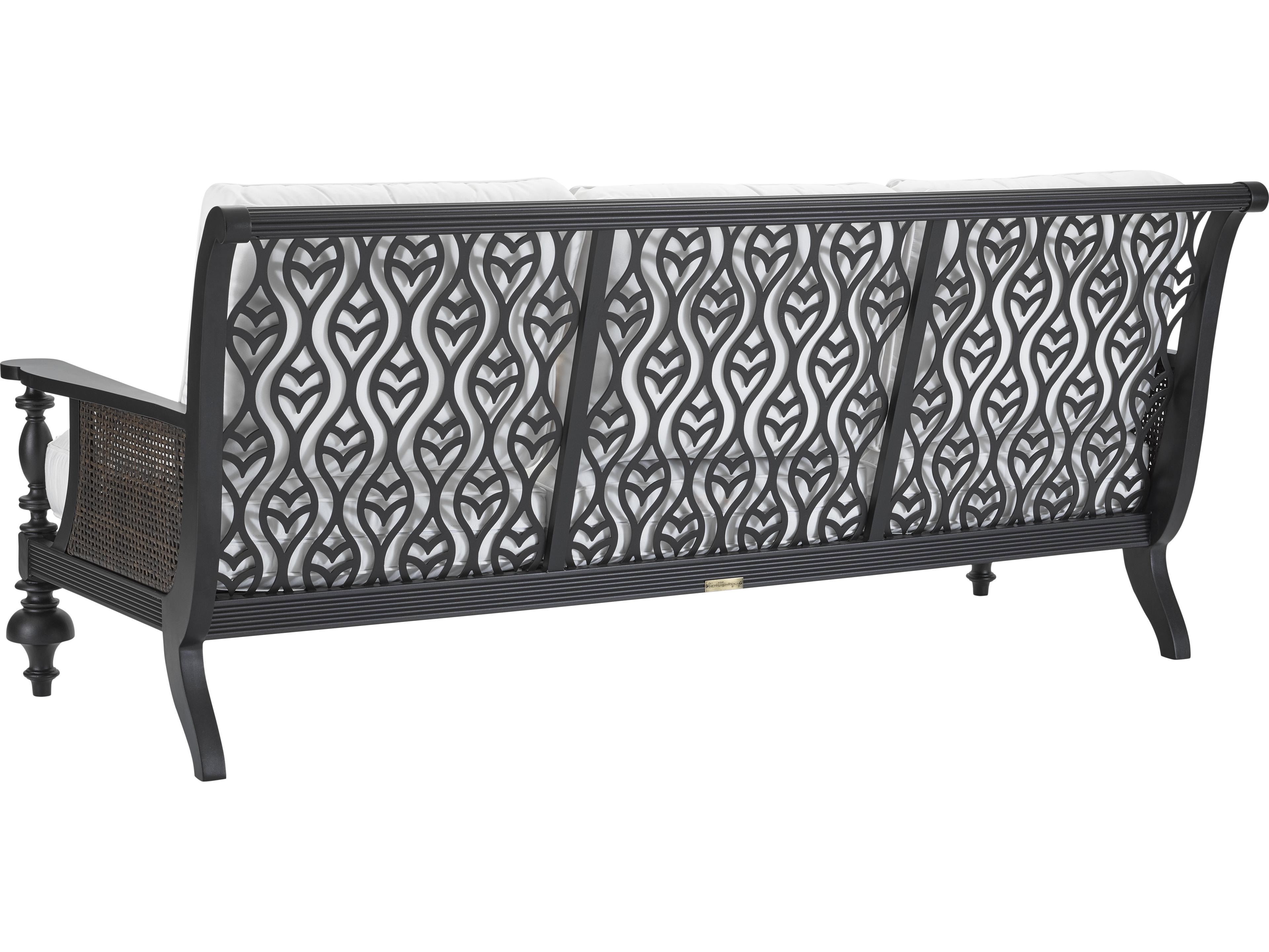 Lane Venture Hemingway Plantation Black Truffle Cast Aluminum Outdoor Sofa
