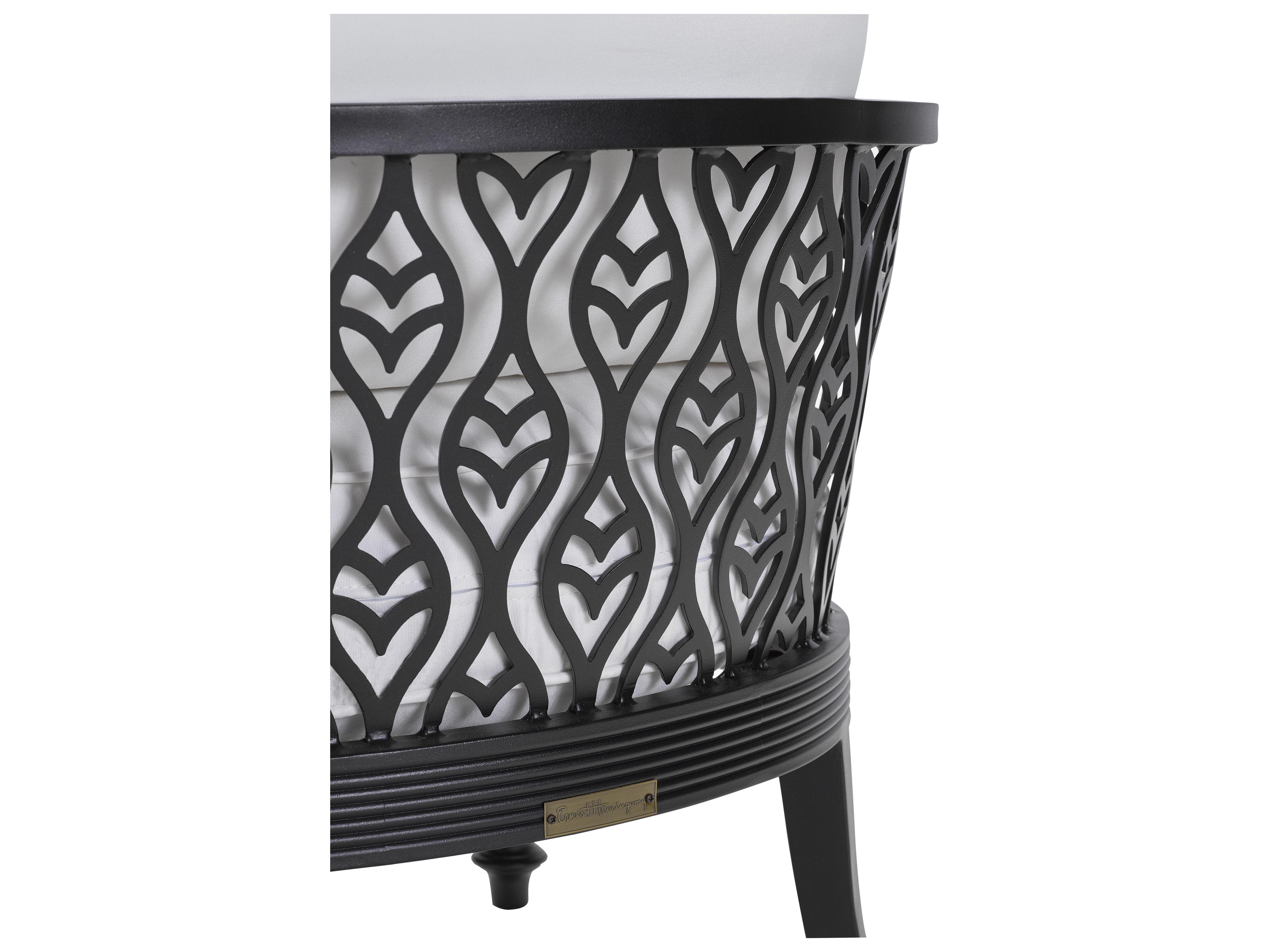 Lane Venture Hemingway Plantation Black Truffle Cast Aluminum Adjustable Patio Chaise