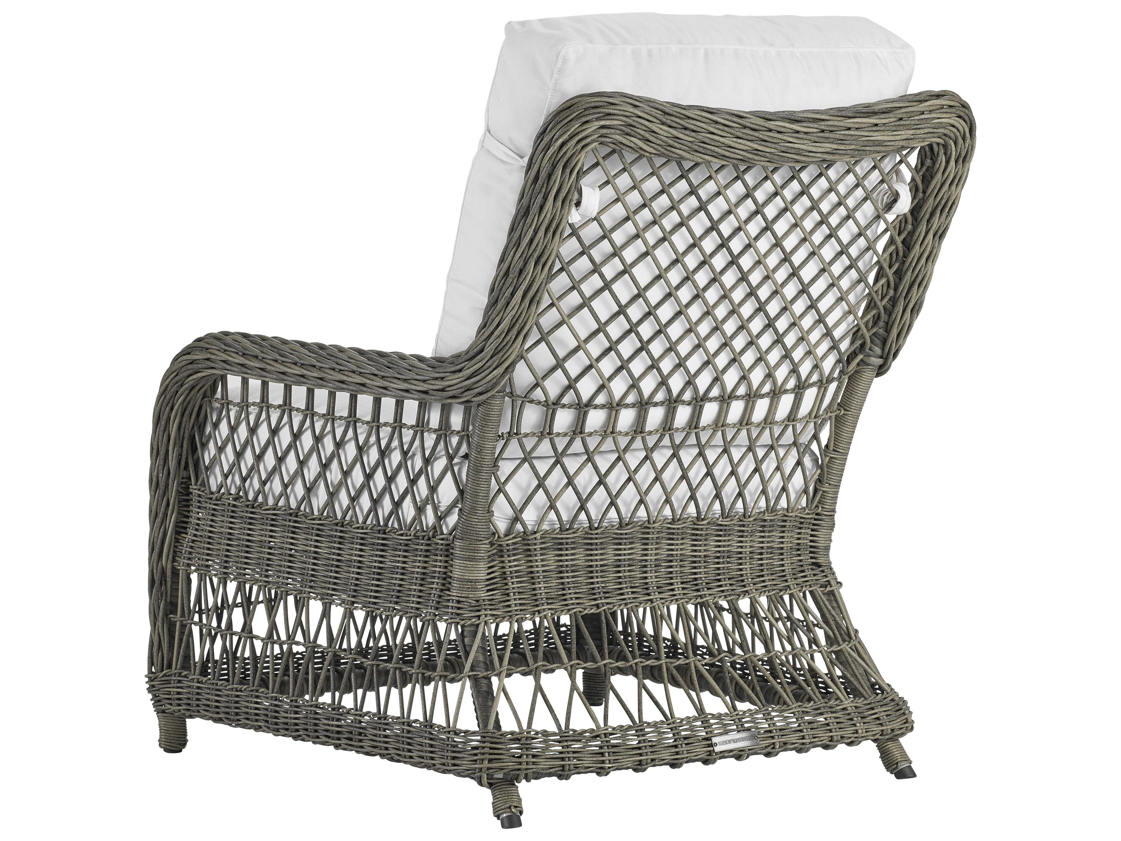 Lane Venture Mystic Harbor French Grey Wicker Patio Lounge Chair