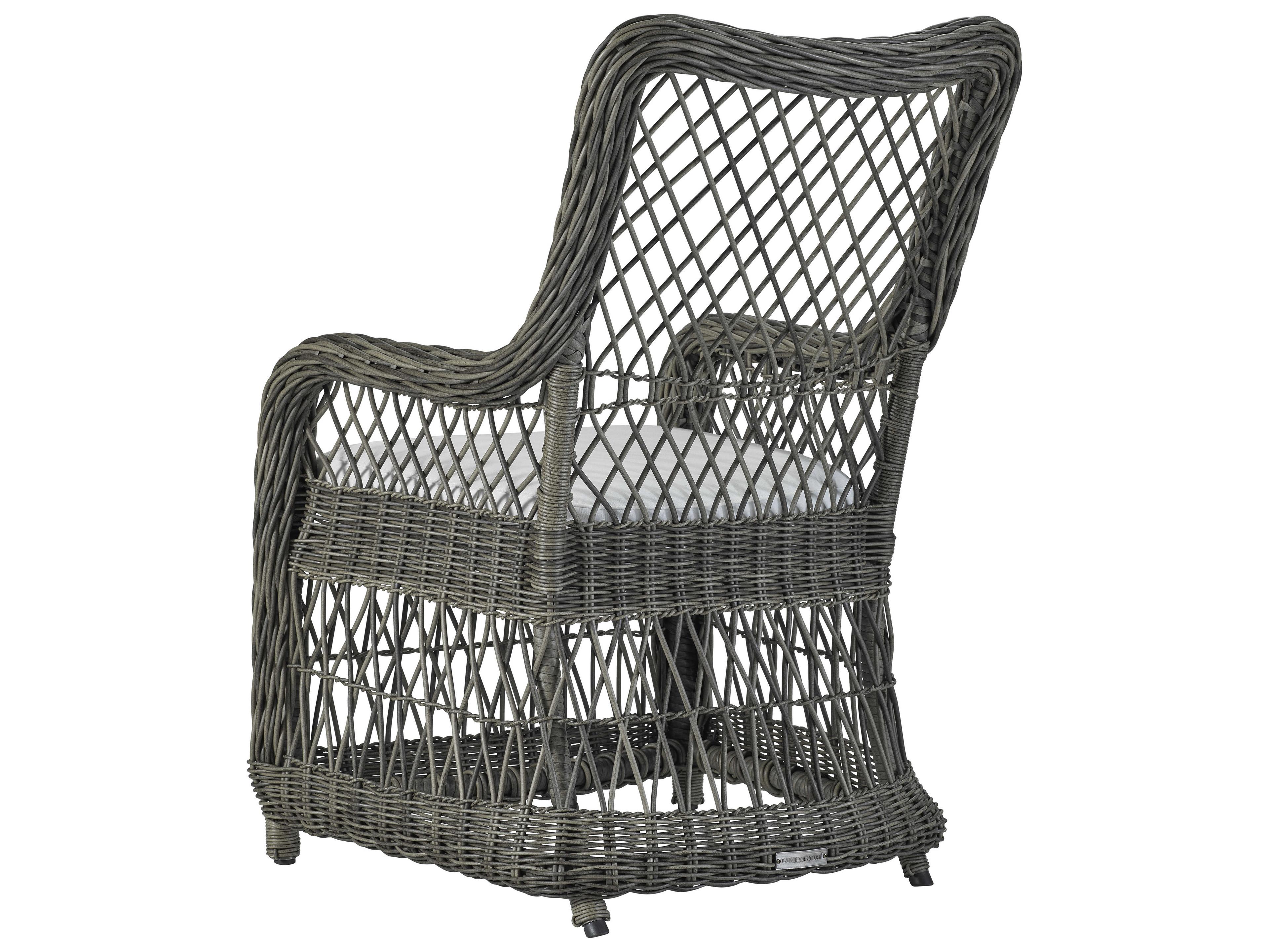 Lane Venture Mystic Harbor French Grey Wicker Outdoor Patio Dining Chair