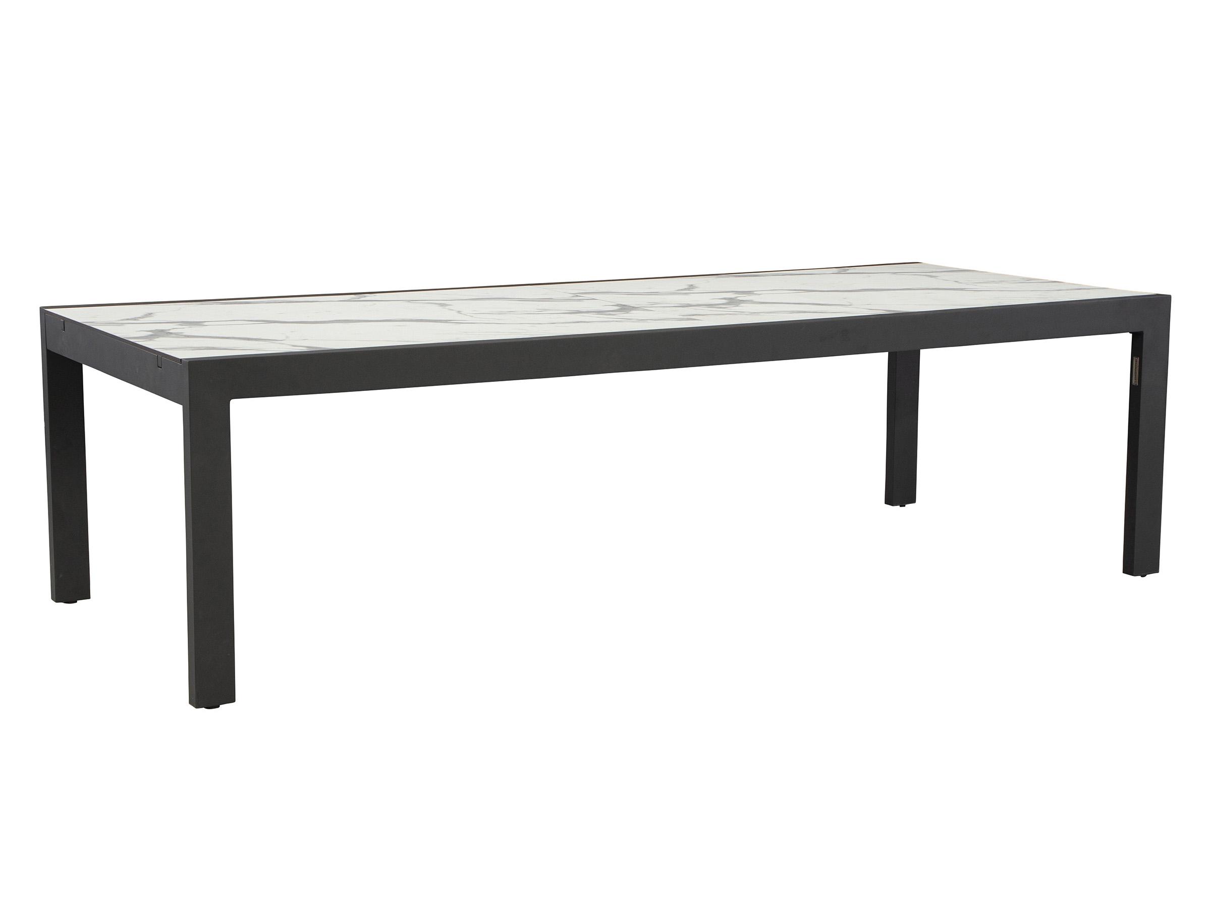 Lane Venture Palisades Aluminum Rectangular Faux Stone Top Extendable Patio Dining Table