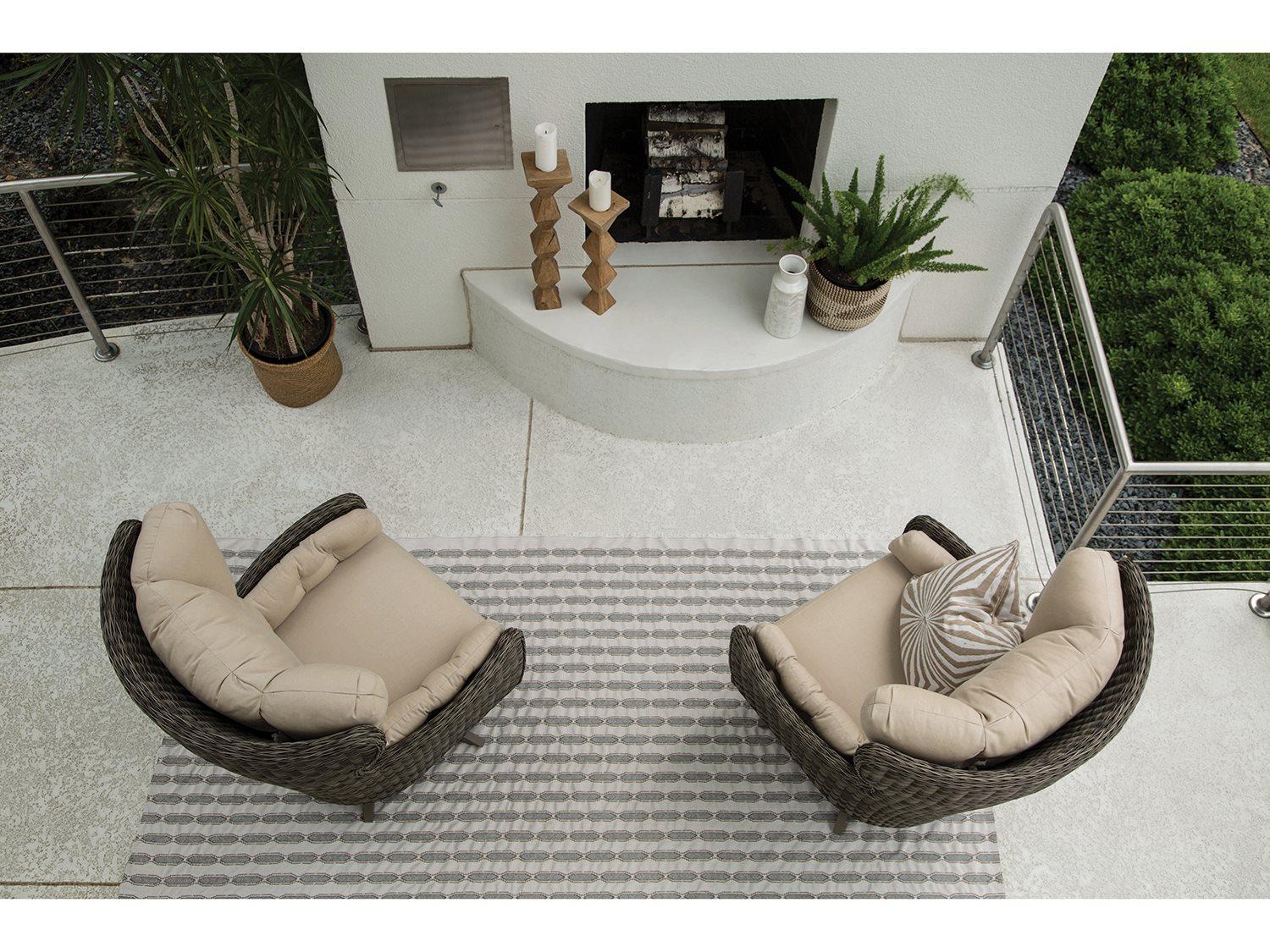Lane Venture Cocoon Wicker Patio Lounge Set