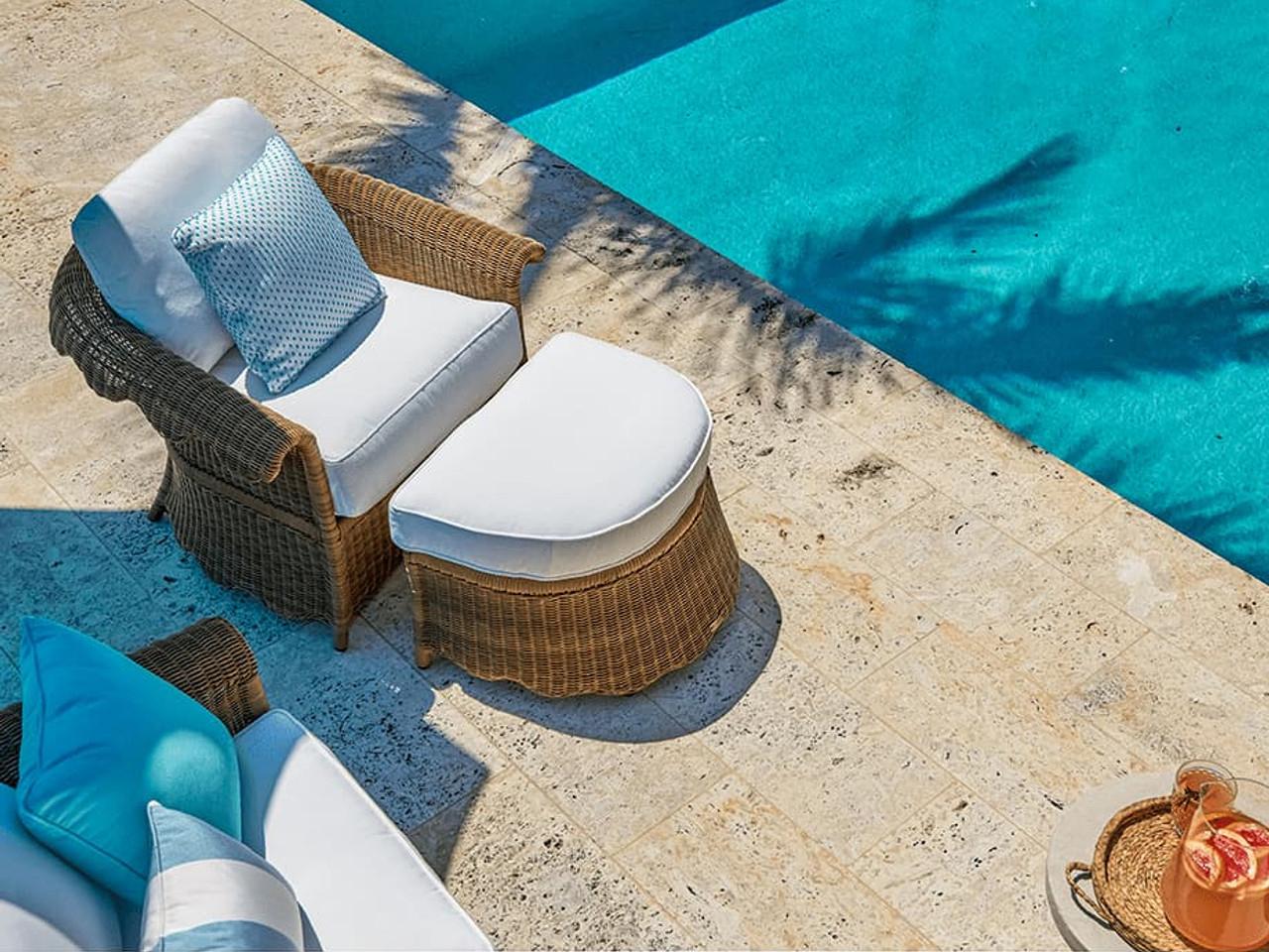 Lane Venture Cleary By Celerie Kemble Wicker Cushion Outdoor Lounge Set