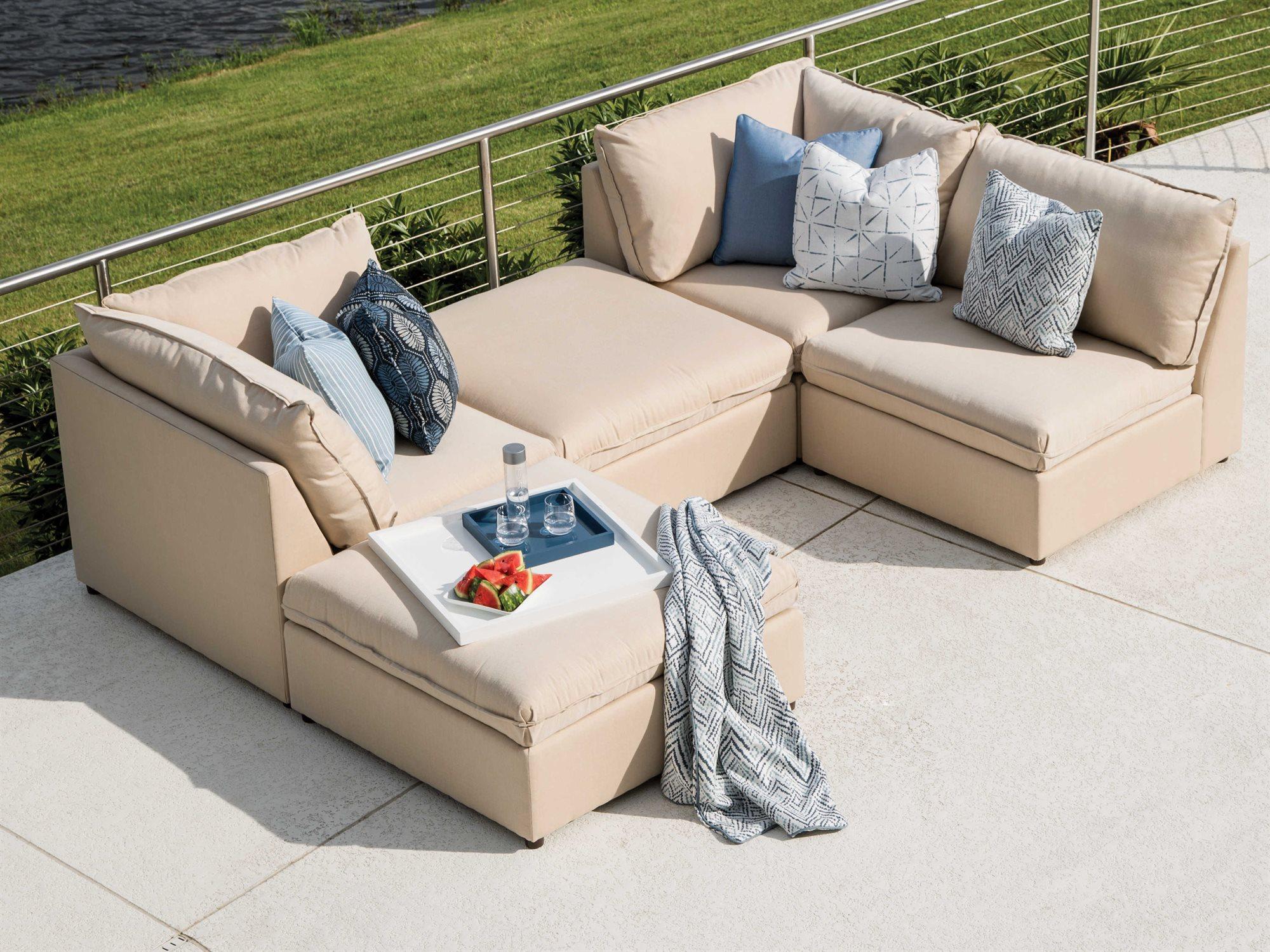 Lane Venture Colson Fabric Sectional Outdoor Patio Lounge Set
