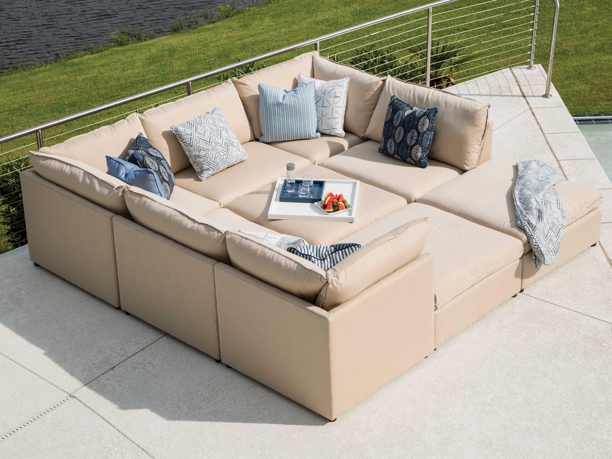 Lane Venture Colson Fabric Sectional Outdoor Lounge Set