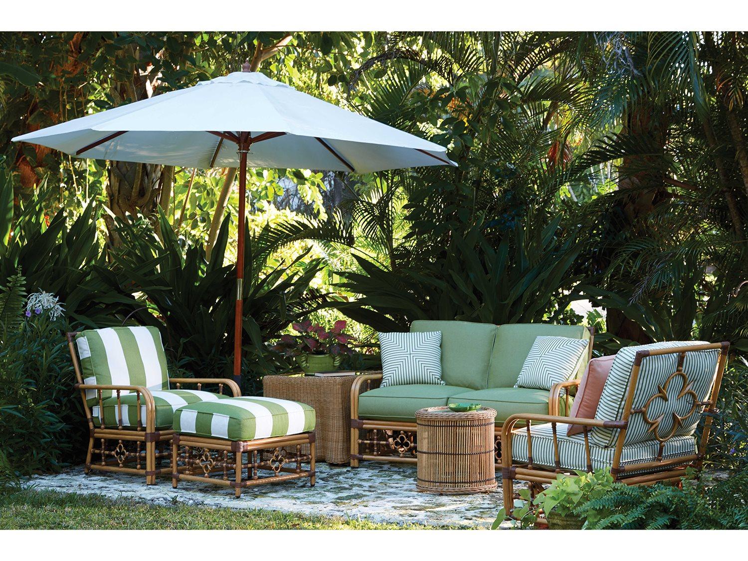 Lane Venture Mimi By Celerie Kemble Raffia Aluminum Patio Lounge Set