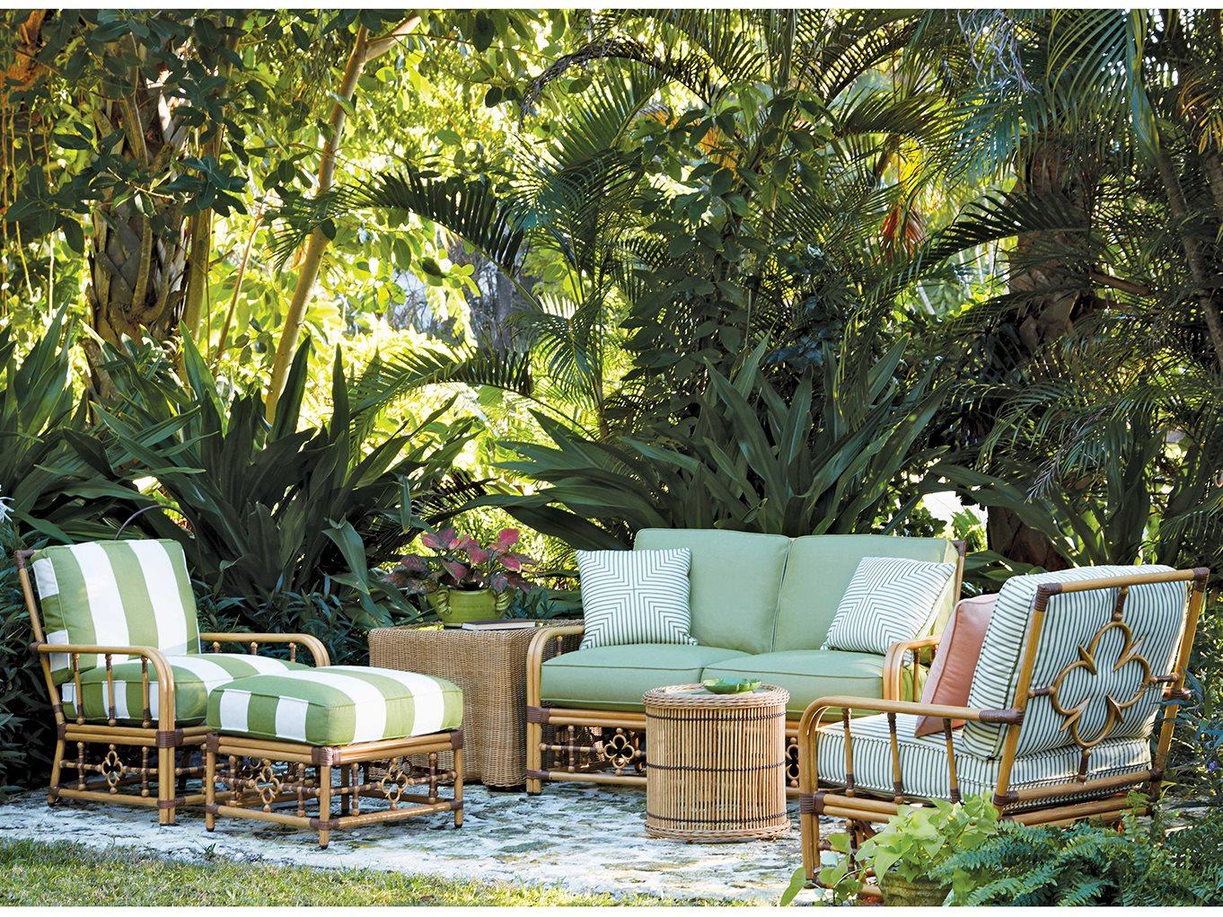 Lane Venture Mimi By Celerie Kemble Raffia Aluminum Outdoor Patio Lounge Set