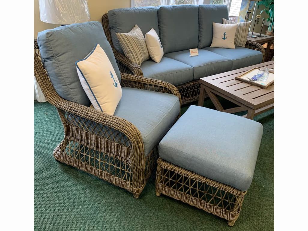 Lane Venture Mystic Harbor Wicker Cushion Outdoor Patio Lounge Set